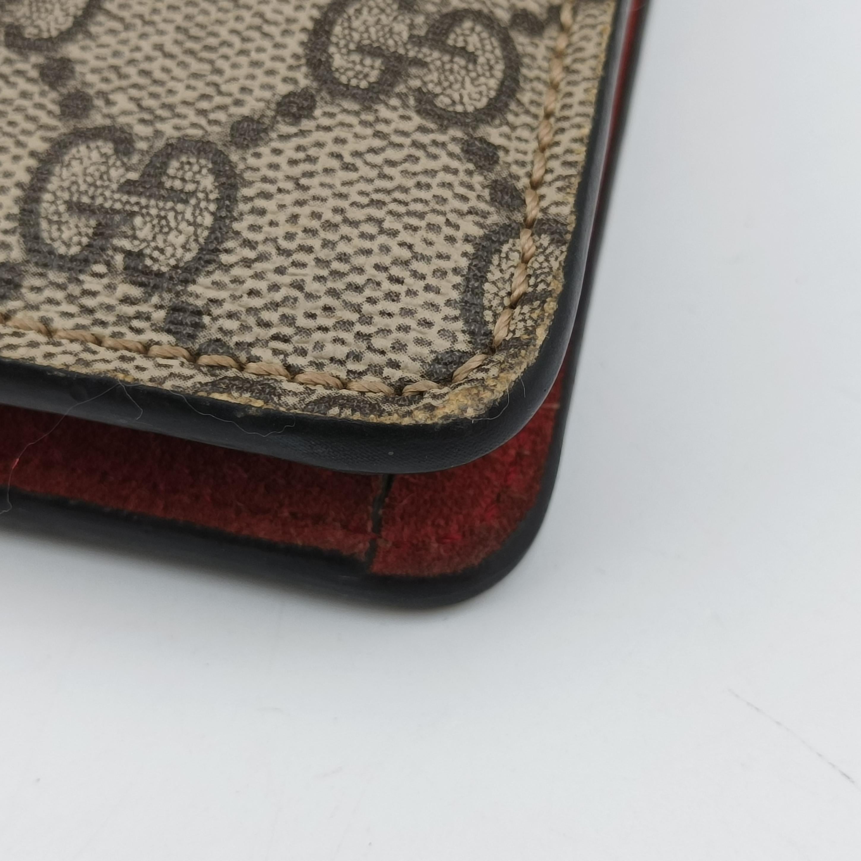Pre-owned Gucci Dionysus beige×red PVC coated canvas 421970 shoulderbag | stylenewstar