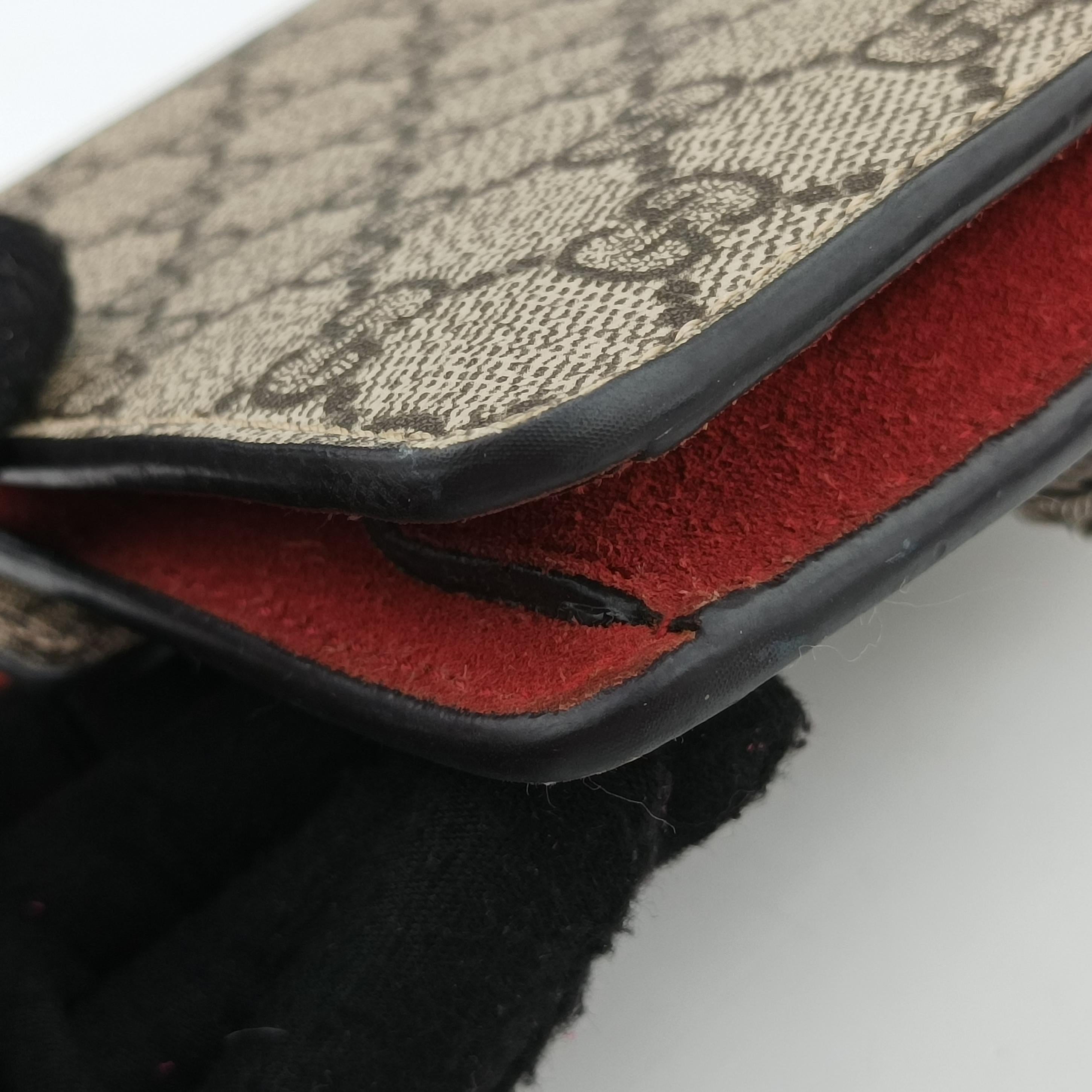 Pre-owned Gucci Dionysus beige×red PVC coated canvas 421970 shoulderbag | stylenewstar