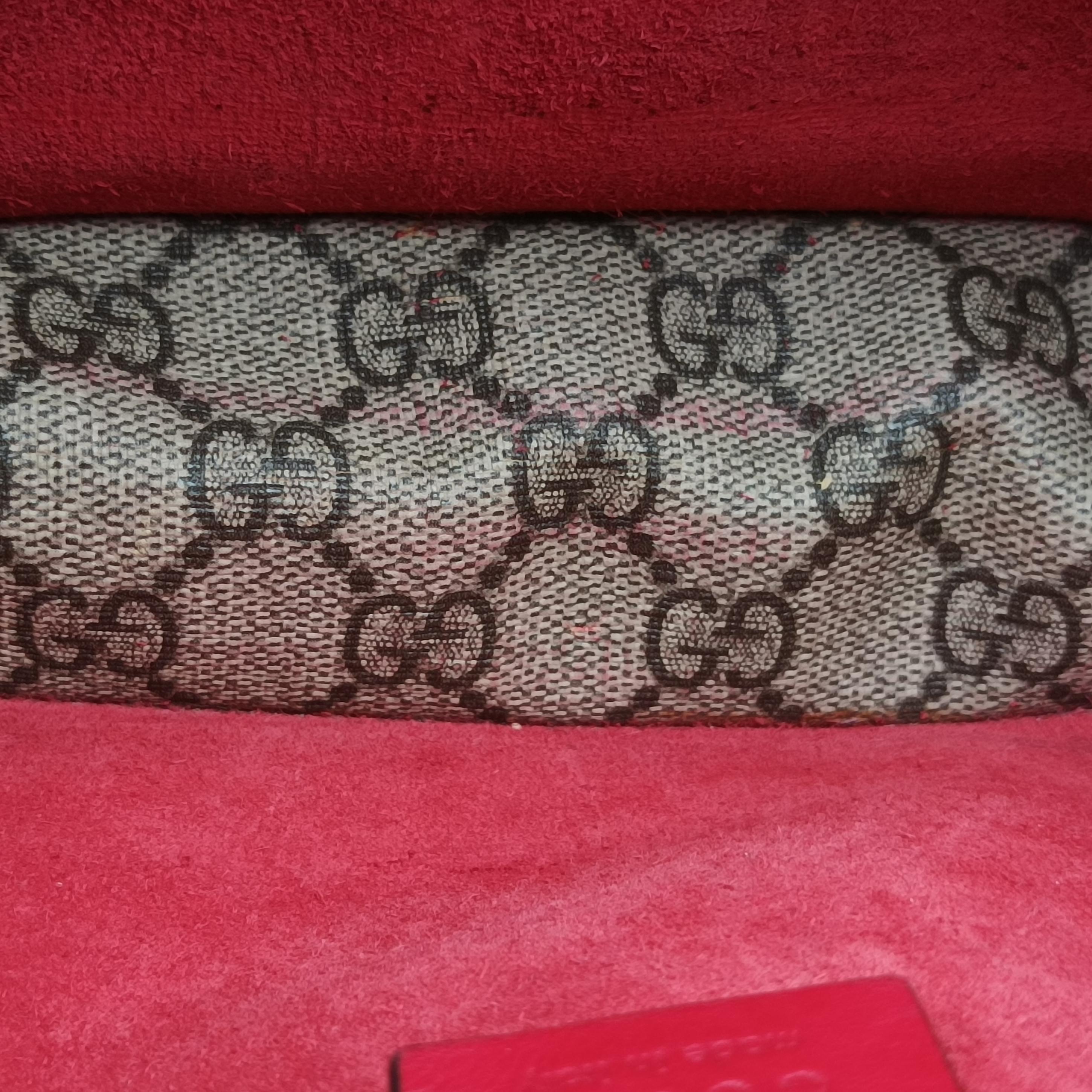 Pre-owned Gucci Dionysus beige×red PVC coated canvas 421970 shoulderbag | stylenewstar