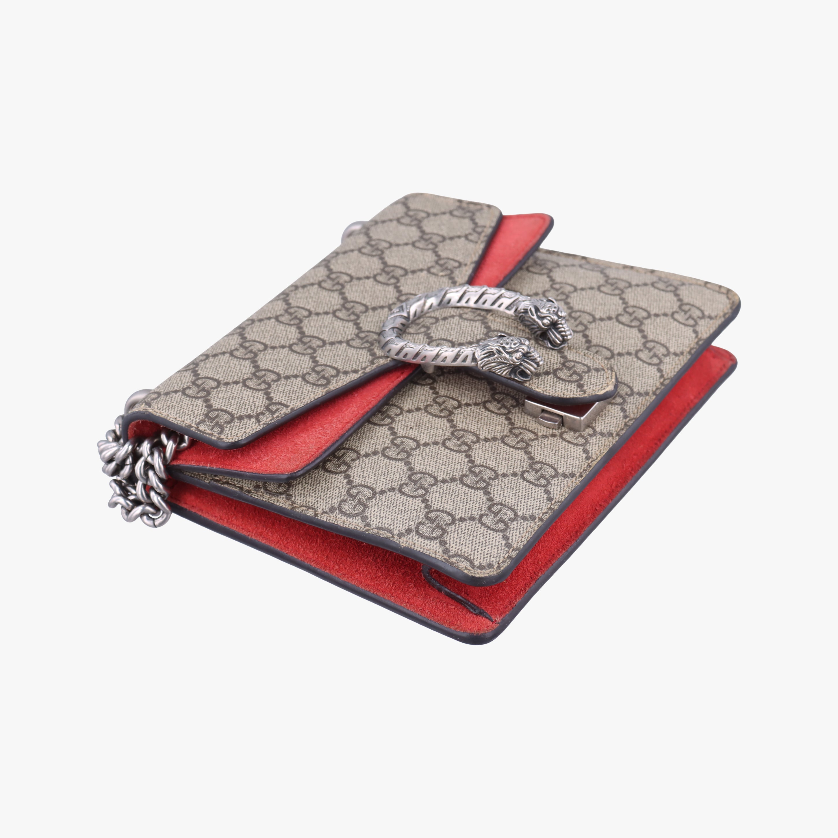 Pre-owned Gucci Dionysus beige×red PVC coated canvas 421970 shoulderbag | stylenewstar