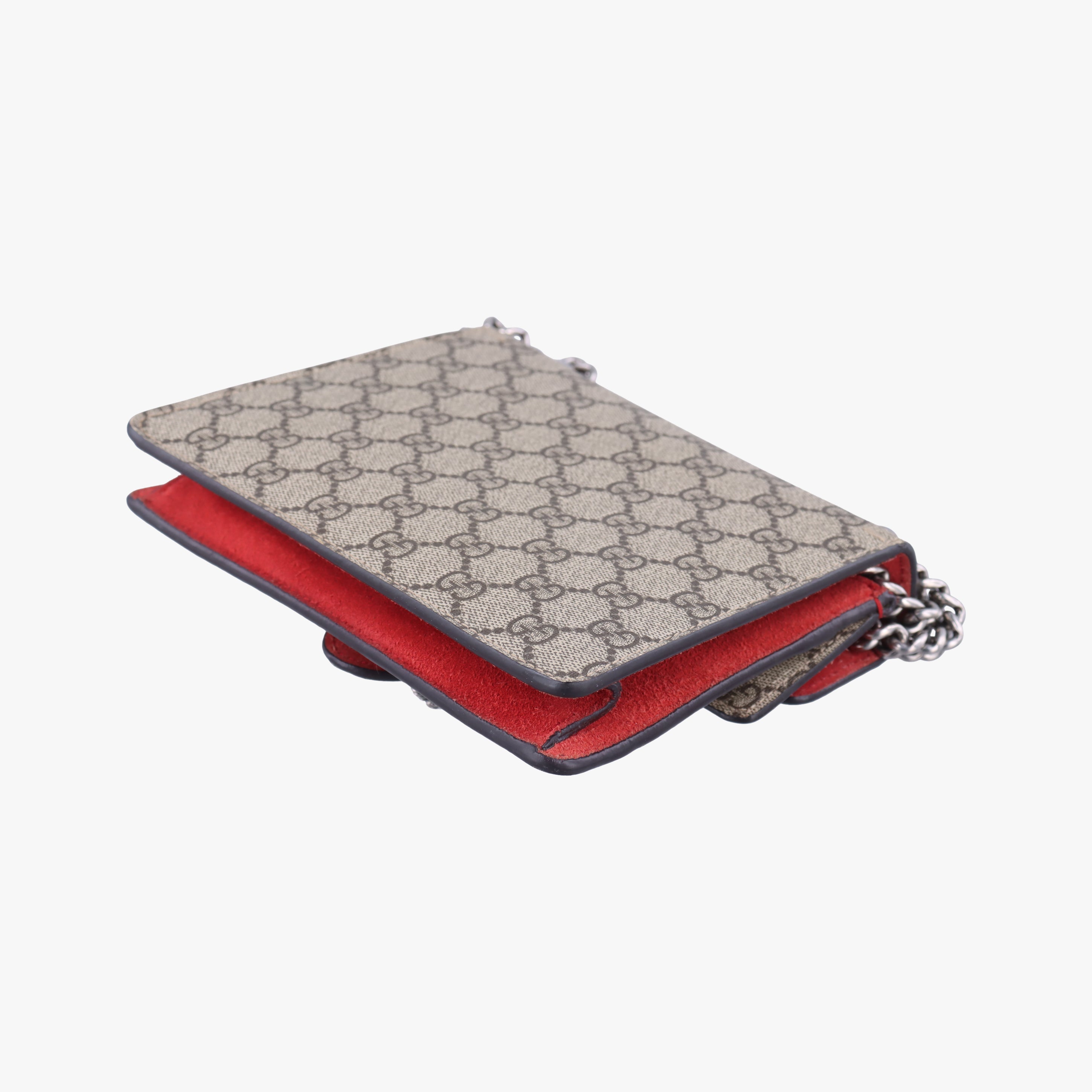 Pre-owned Gucci Dionysus beige×red PVC coated canvas 421970 shoulderbag | stylenewstar