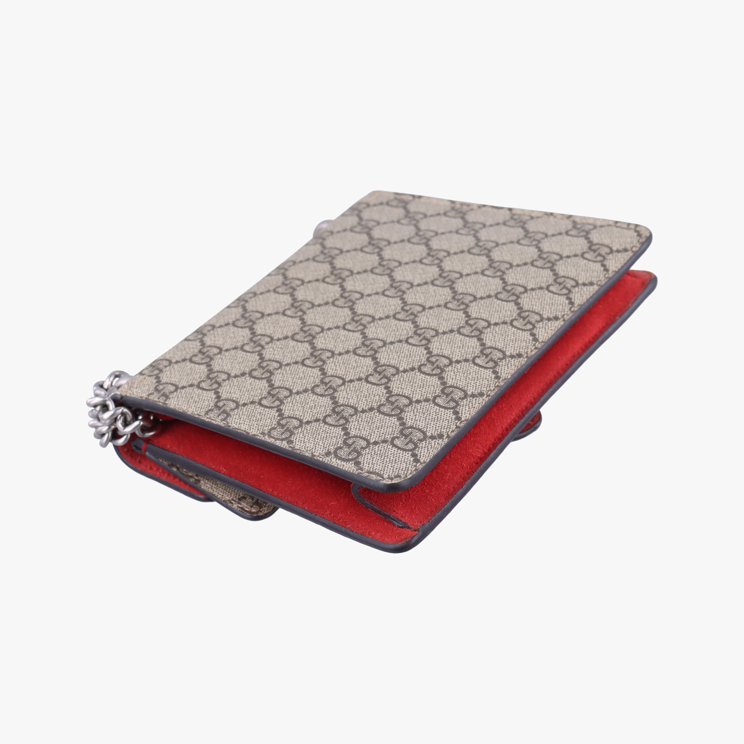 Pre-owned Gucci Dionysus beige×red PVC coated canvas 421970 shoulderbag | stylenewstar