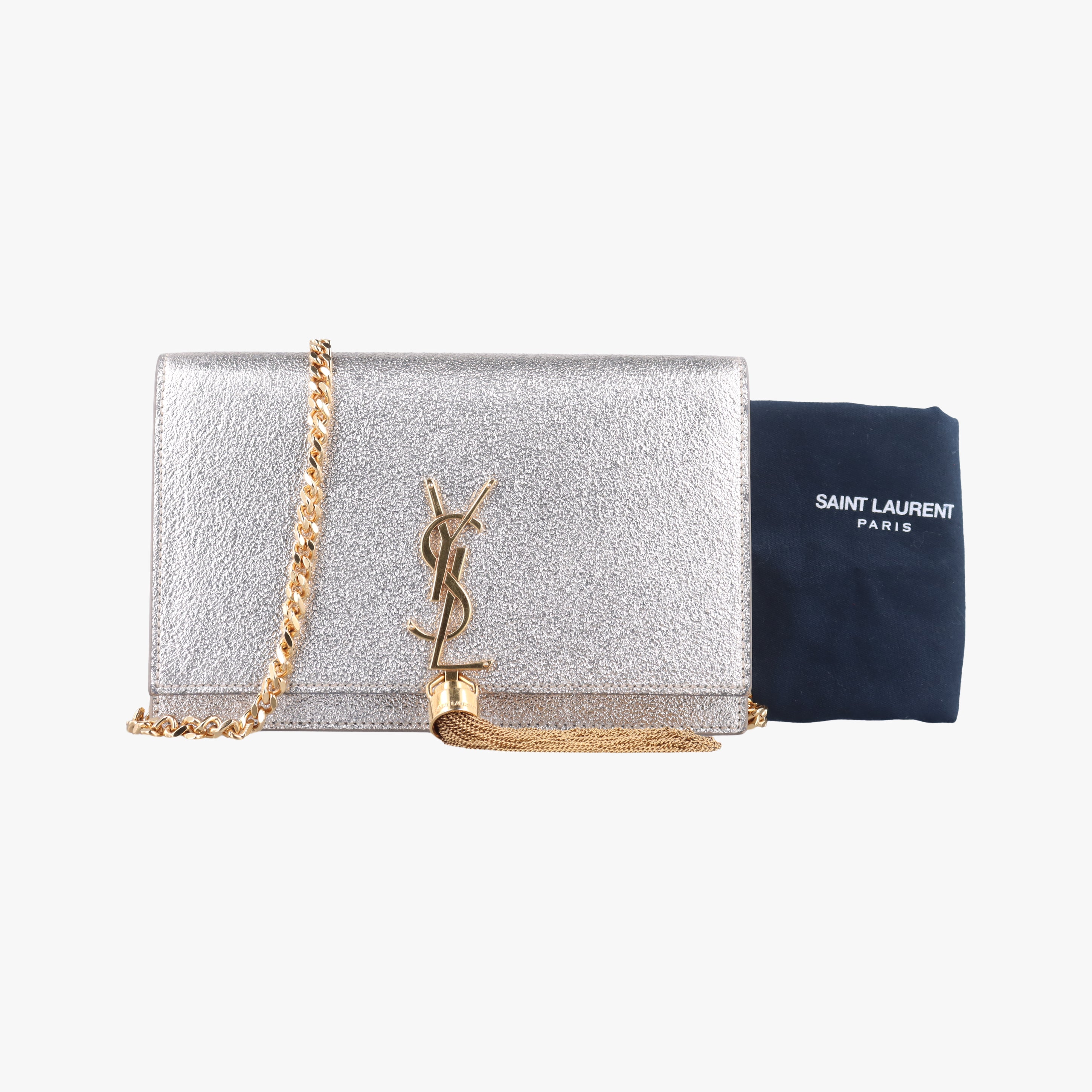 Secondhand Yves Saint Laurent KATE Silver Leather 452159 shoulderbag | stylenewstar
