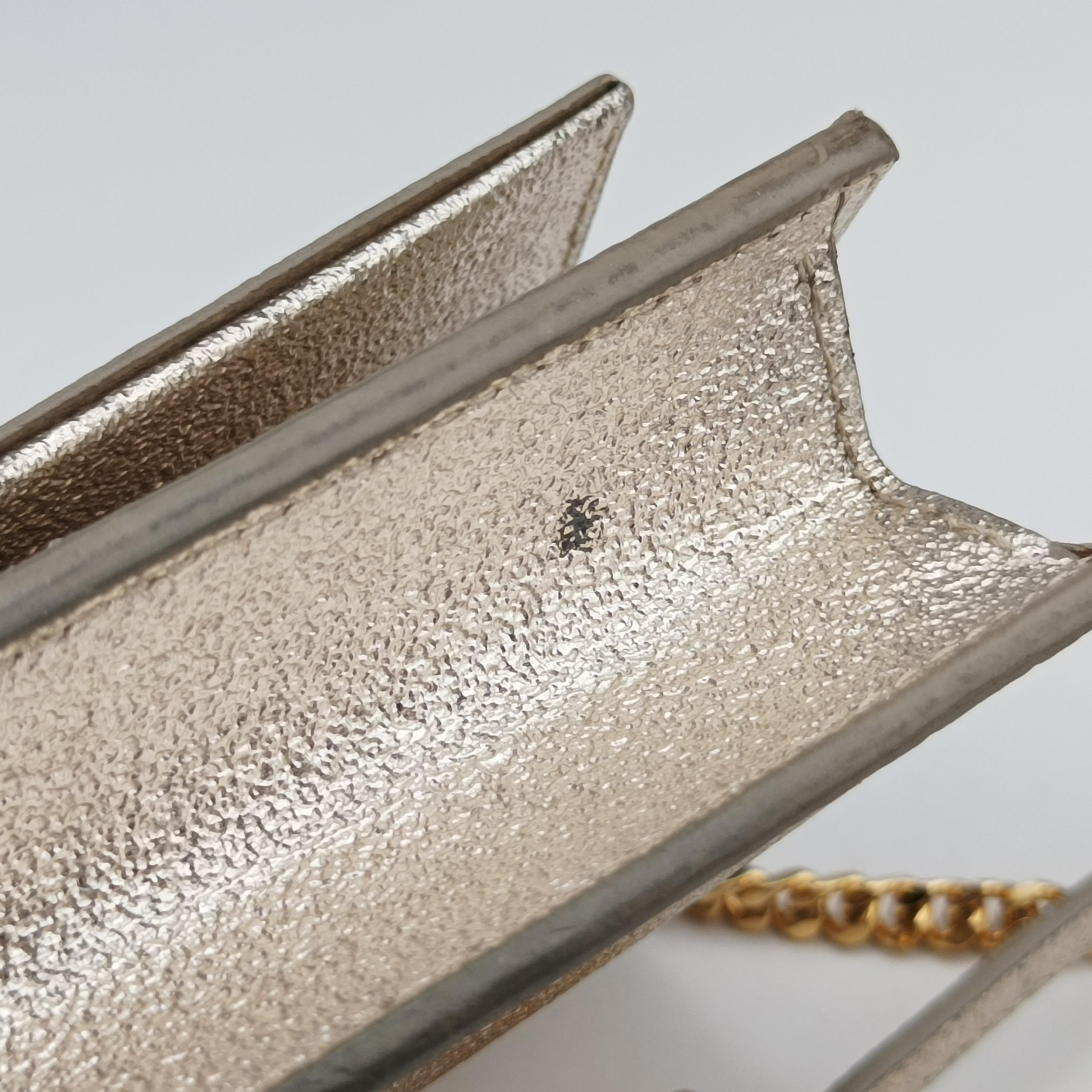 Secondhand Yves Saint Laurent KATE Silver Leather 452159 shoulderbag | stylenewstar