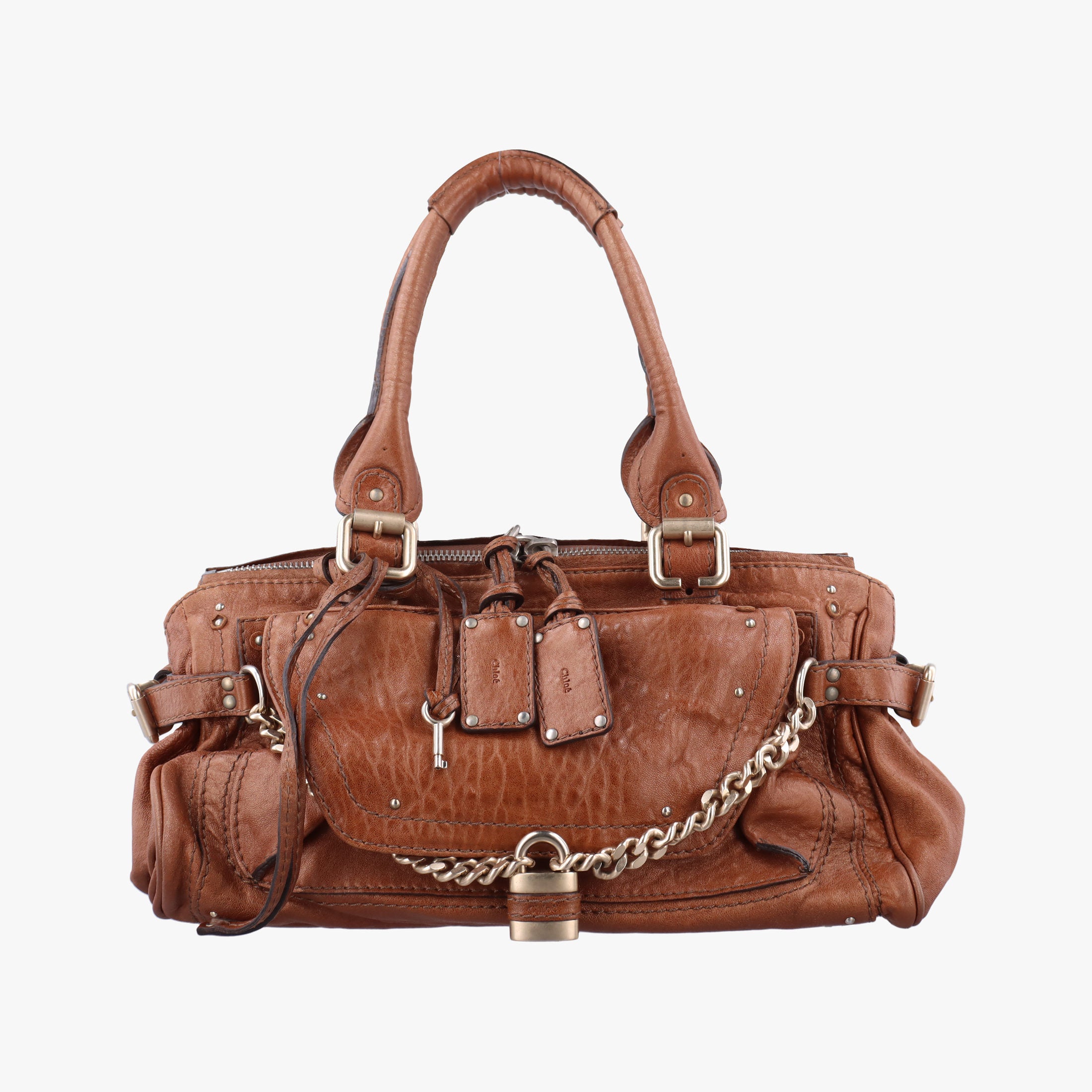 Pre-owned Chloe Paddington Brown Leather  handbag | stylenewstar