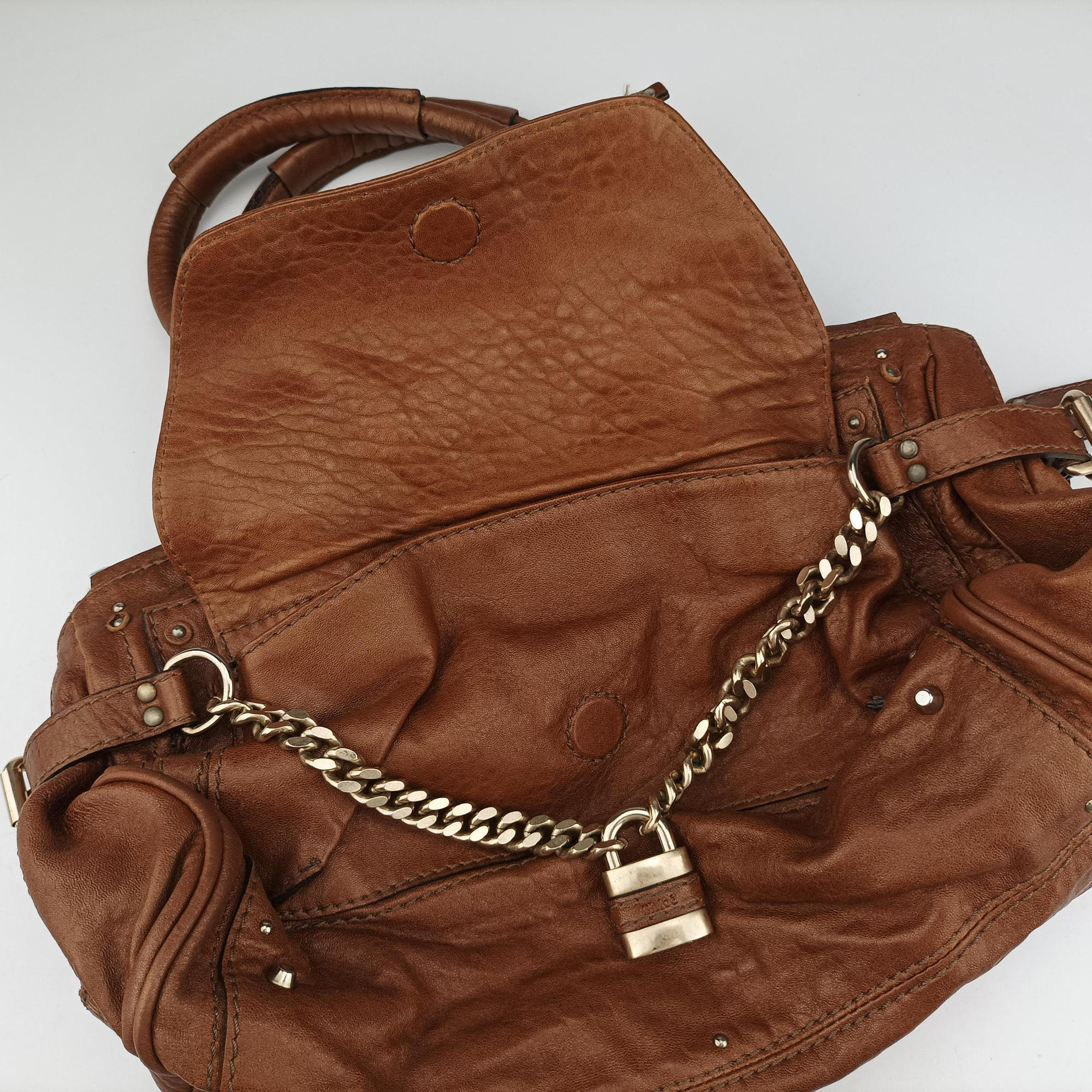Pre-owned Chloe Paddington Brown Leather  handbag | stylenewstar