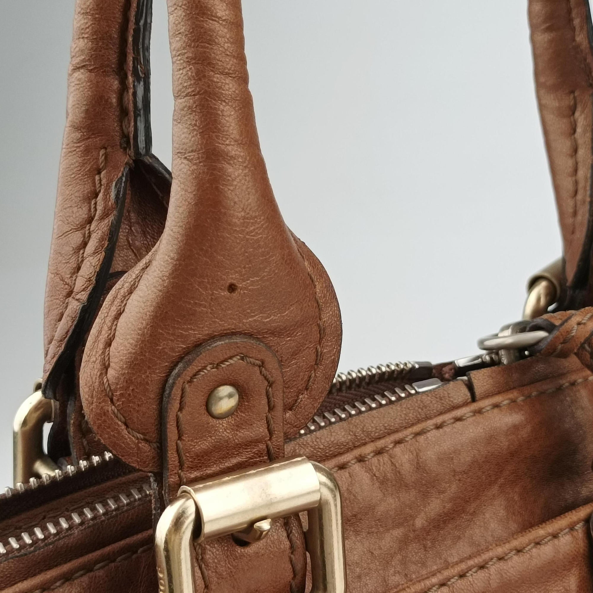 Pre-owned Chloe Paddington Brown Leather  handbag | stylenewstar
