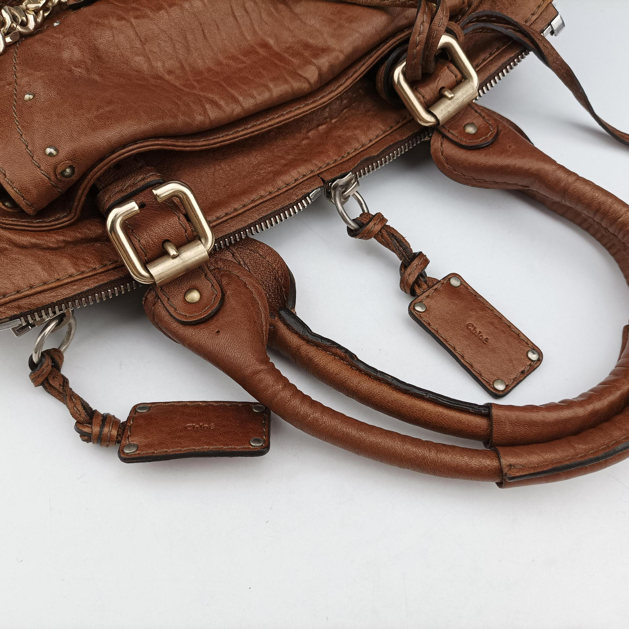 Pre-owned Chloe Paddington Brown Leather  handbag | stylenewstar