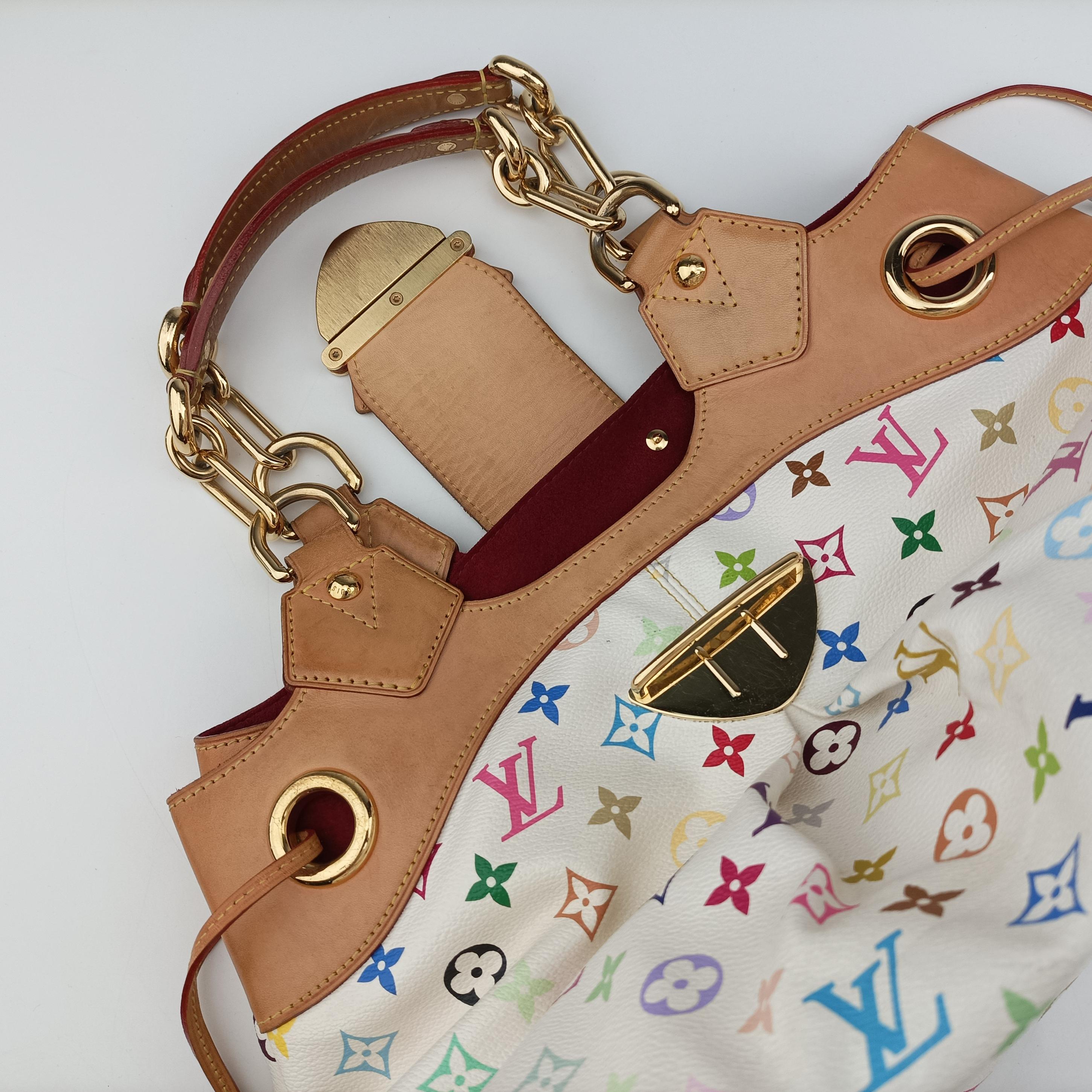 Pre-owned Louis Vuitton URSULA white Monogram Multicolor M40123 handbag | stylenewstar