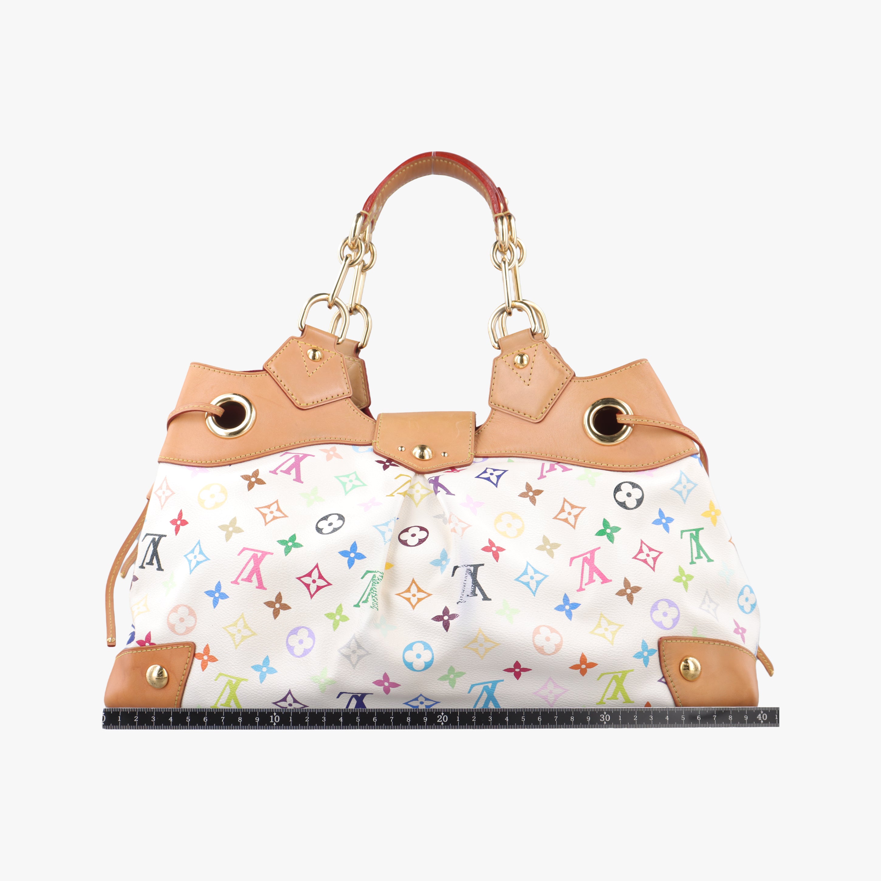 Pre-owned Louis Vuitton URSULA white Monogram Multicolor M40123 handbag | stylenewstar