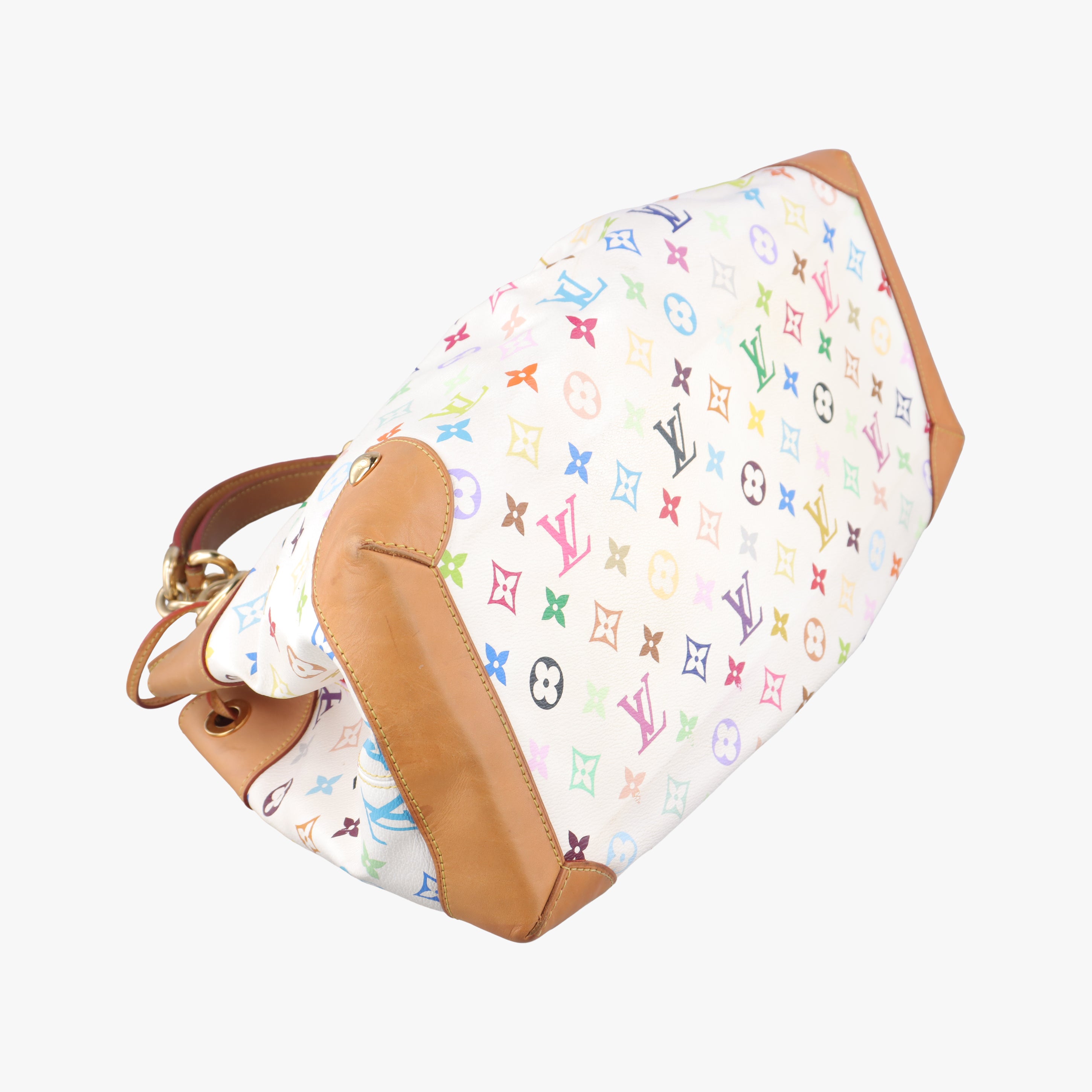 Pre-owned Louis Vuitton URSULA white Monogram Multicolor M40123 handbag | stylenewstar