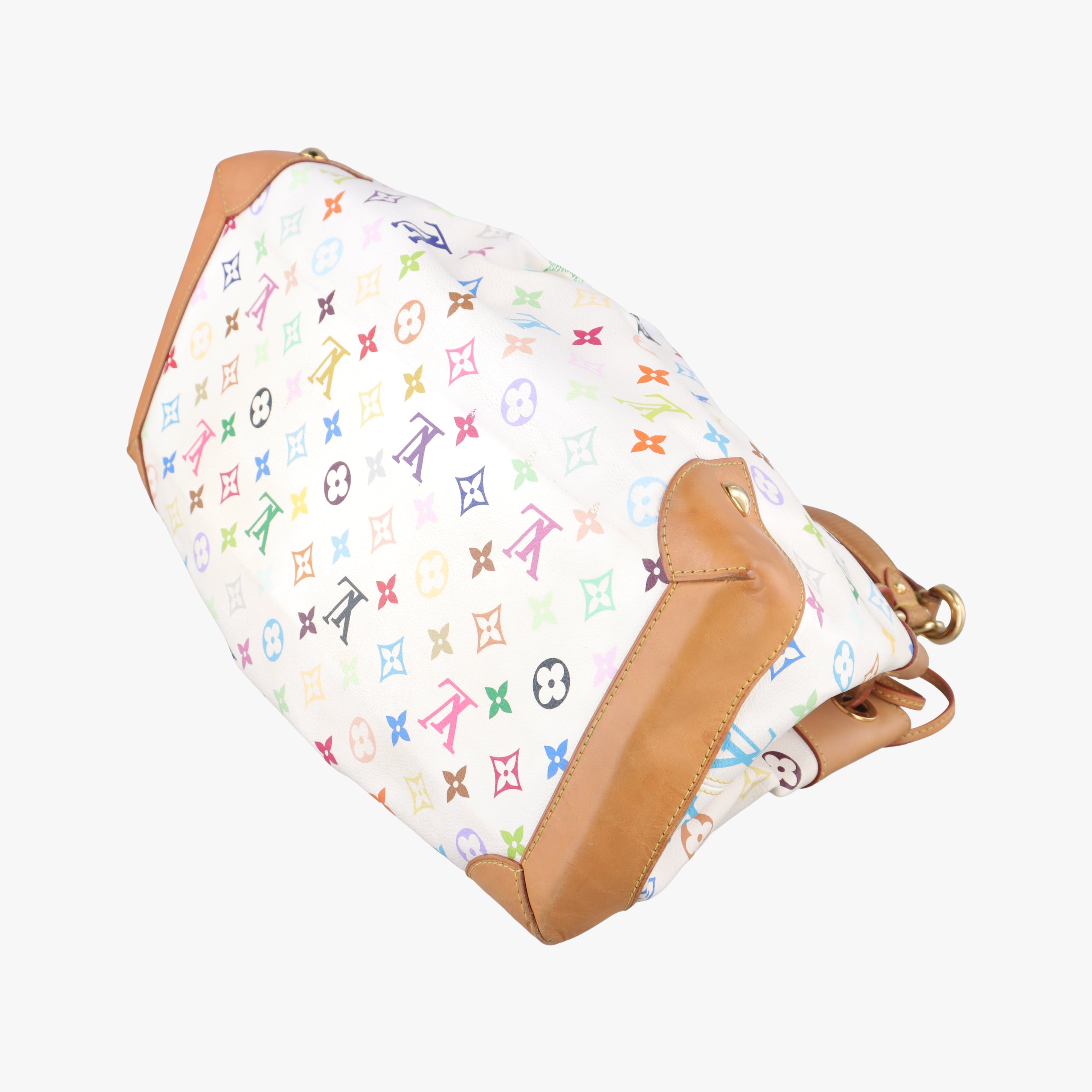 Pre-owned Louis Vuitton URSULA white Monogram Multicolor M40123 handbag | stylenewstar