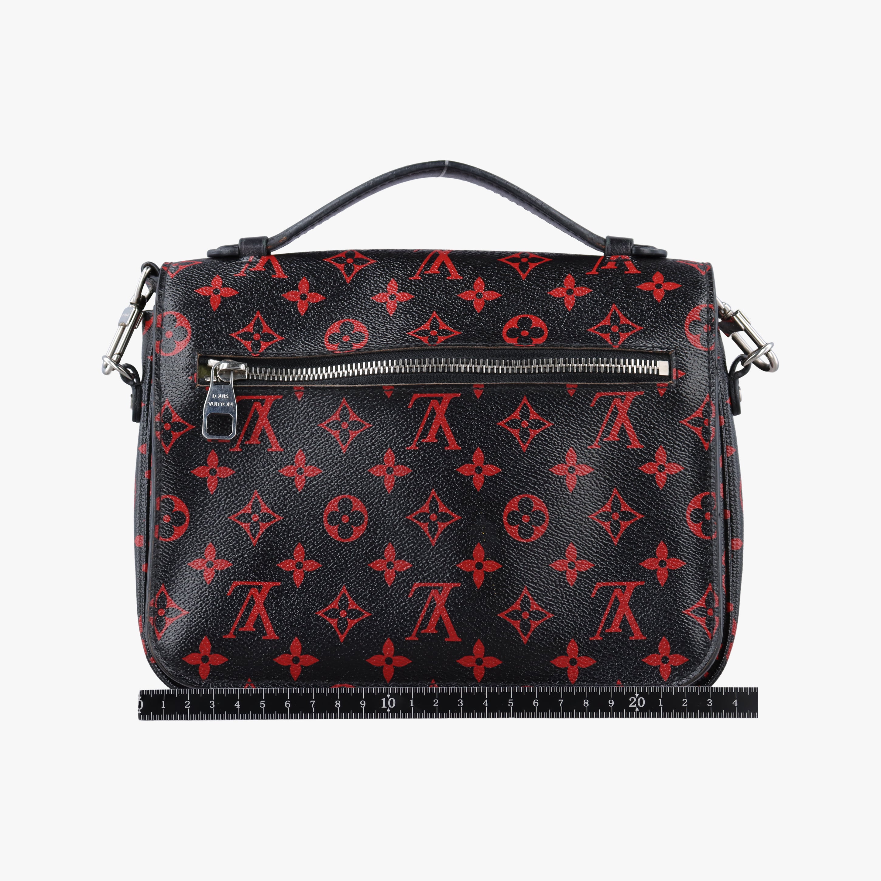 Pre-owned Louis Vuitton Pochette Metis MM Noir×ROUGE Monogram Infrarouge M41462 shoulderbag | stylenewstar