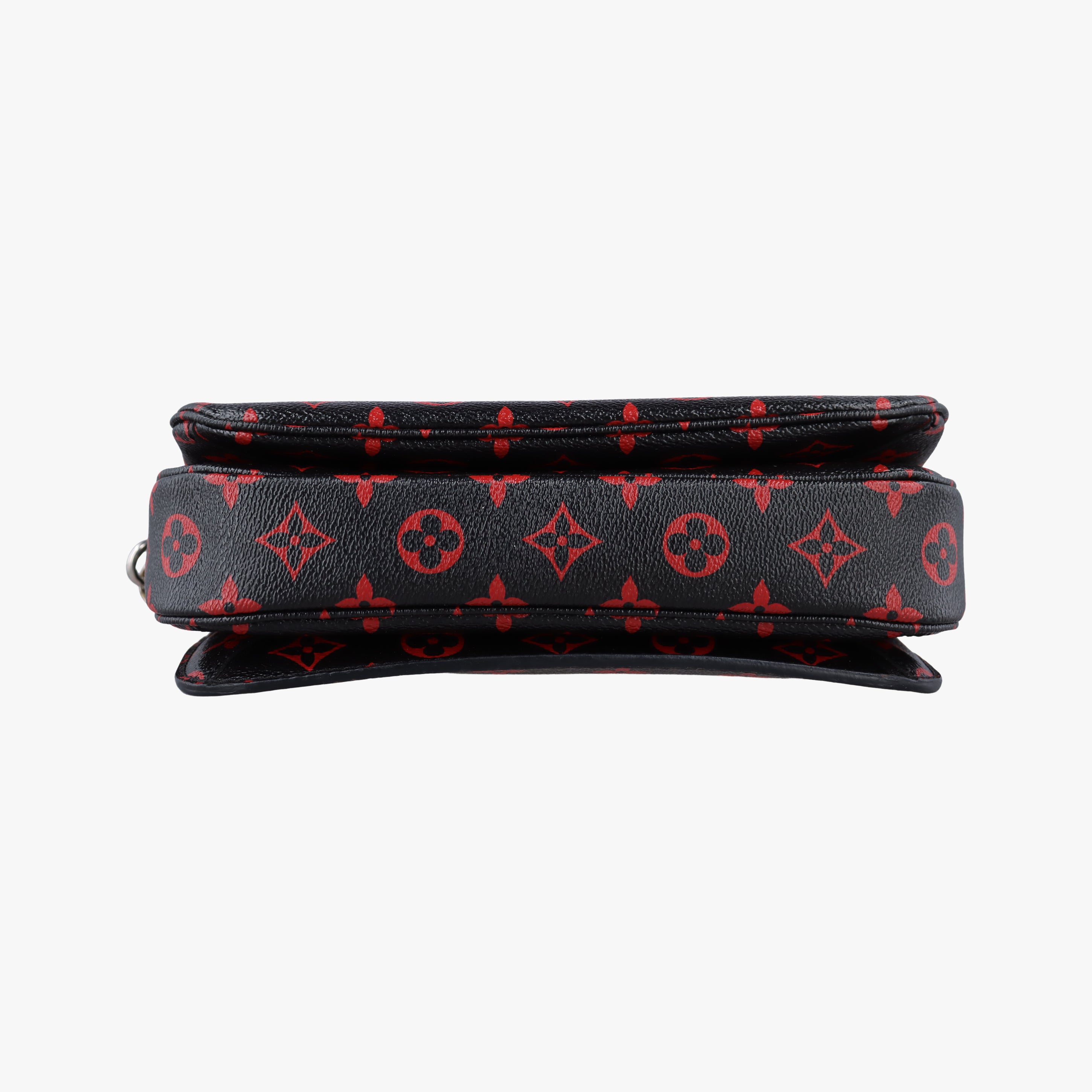 Pre-owned Louis Vuitton Pochette Metis MM Noir×ROUGE Monogram Infrarouge M41462 shoulderbag | stylenewstar