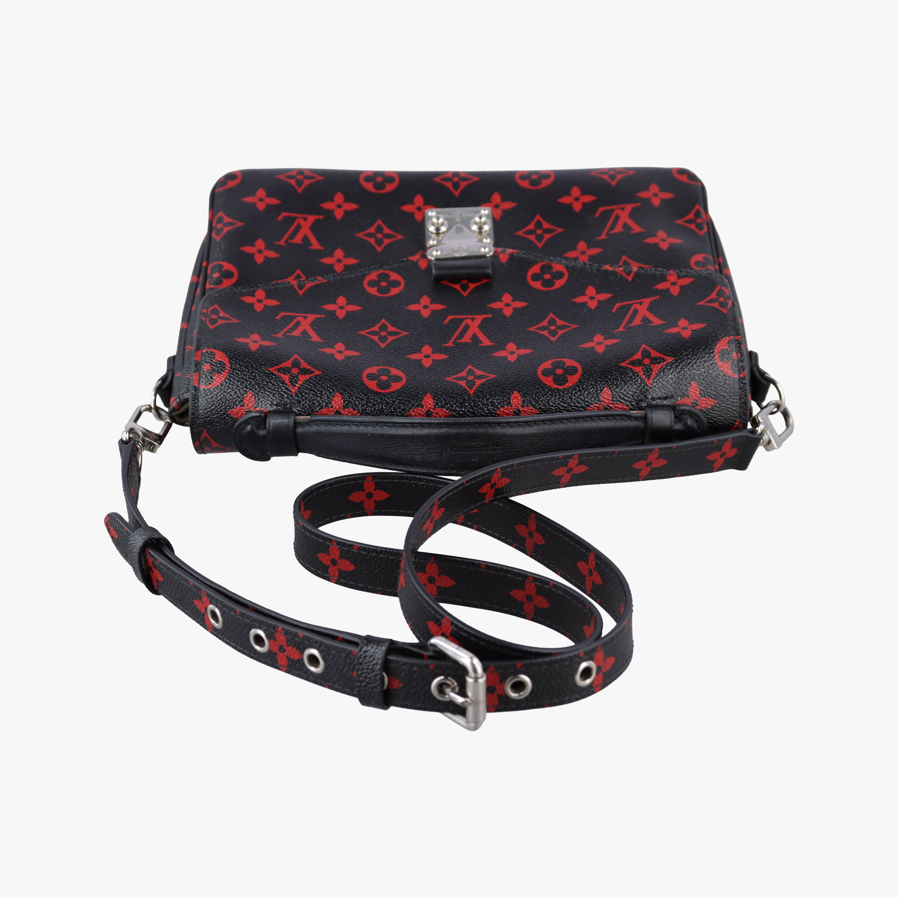 Pre-owned Louis Vuitton Pochette Metis MM Noir×ROUGE Monogram Infrarouge M41462 shoulderbag | stylenewstar