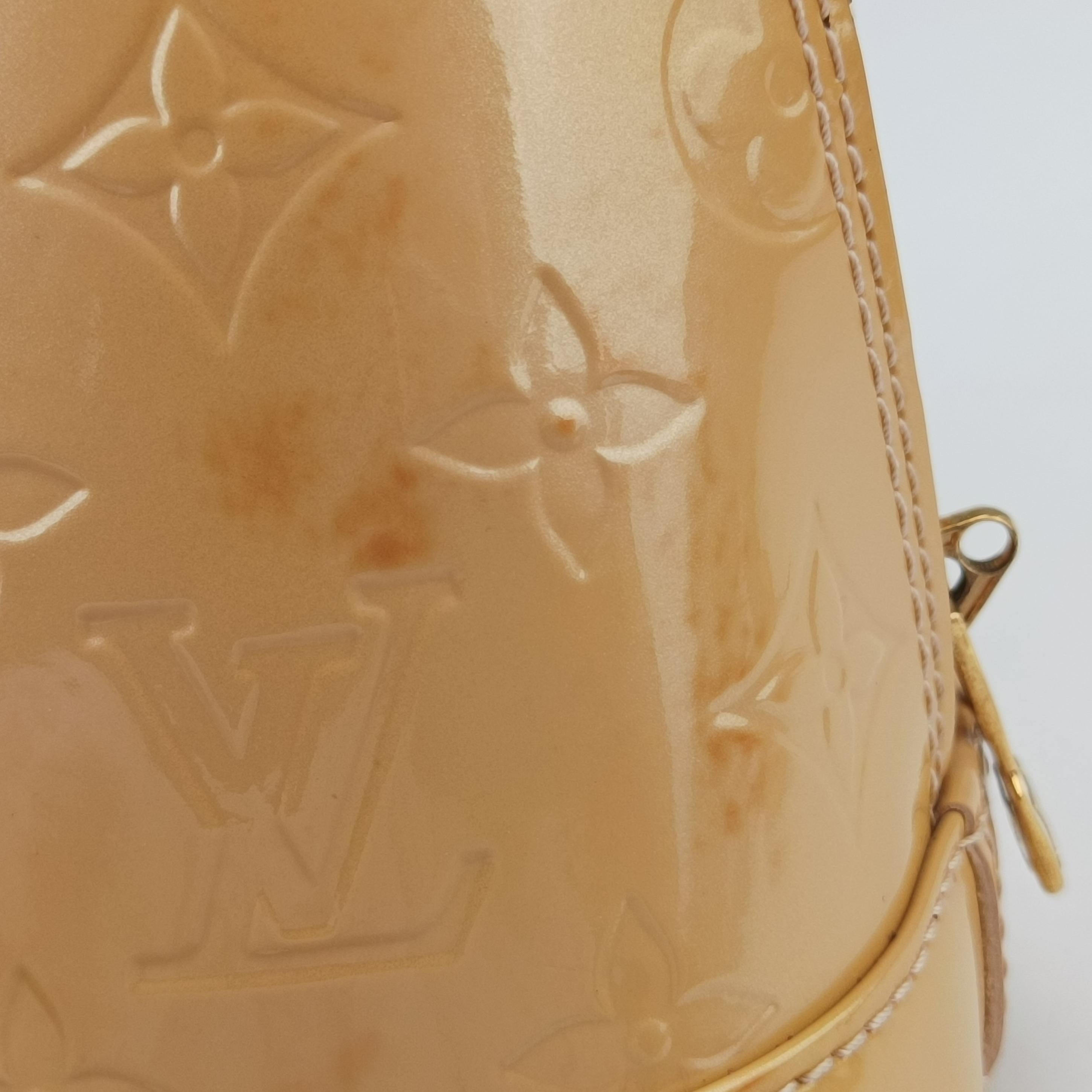 Pre-owned Louis Vuitton Alma BB rose angelique Vernis M90064 shoulderbag | stylenewstar