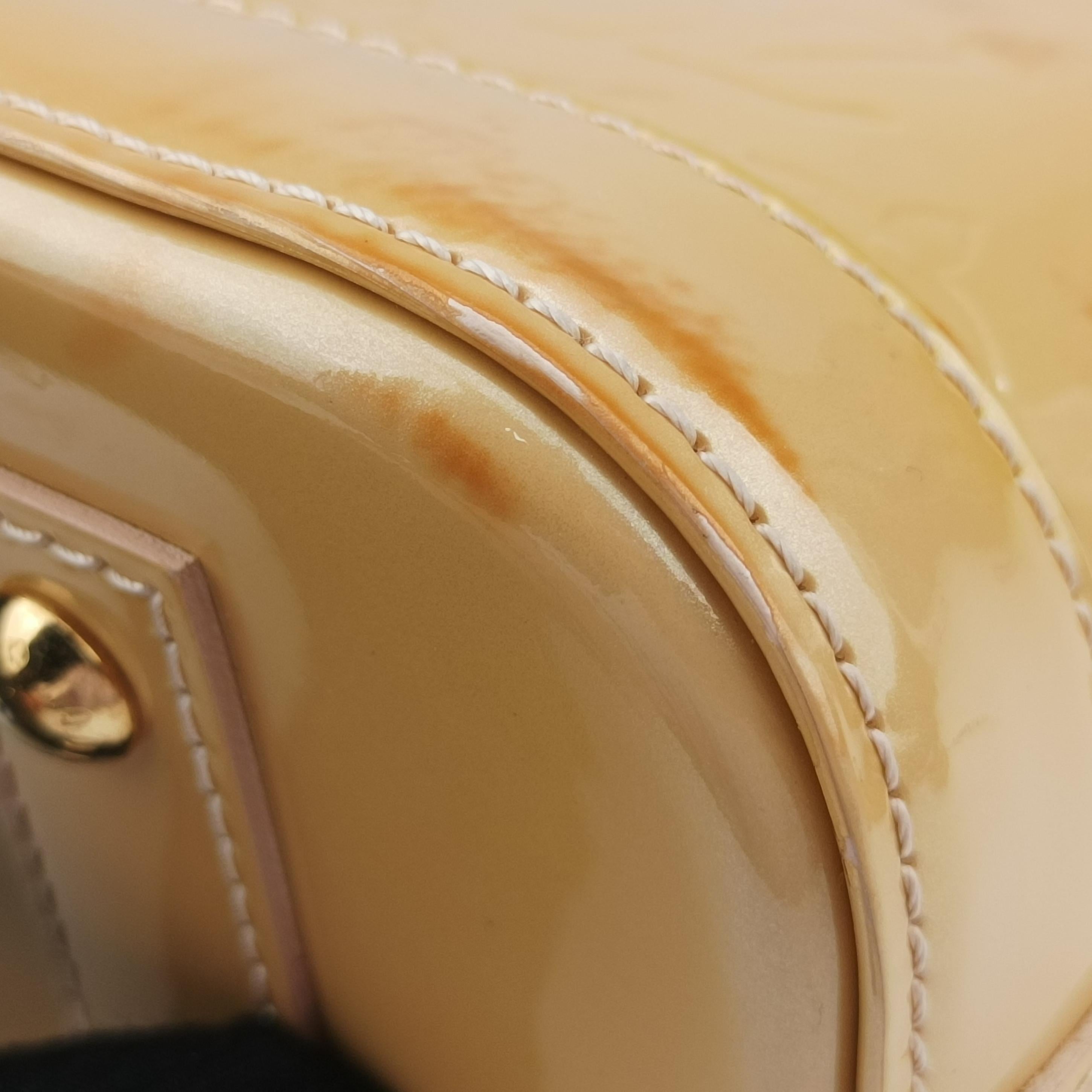 Pre-owned Louis Vuitton Alma BB rose angelique Vernis M90064 shoulderbag | stylenewstar