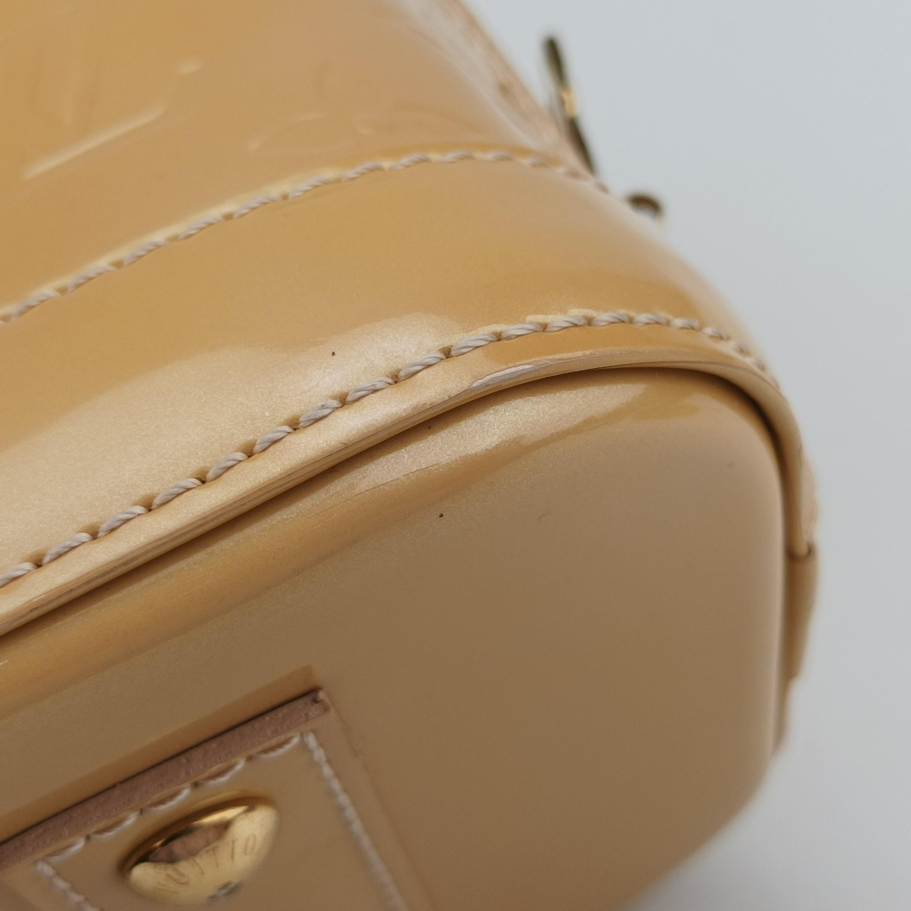 Pre-owned Louis Vuitton Alma BB rose angelique Vernis M90064 shoulderbag | stylenewstar