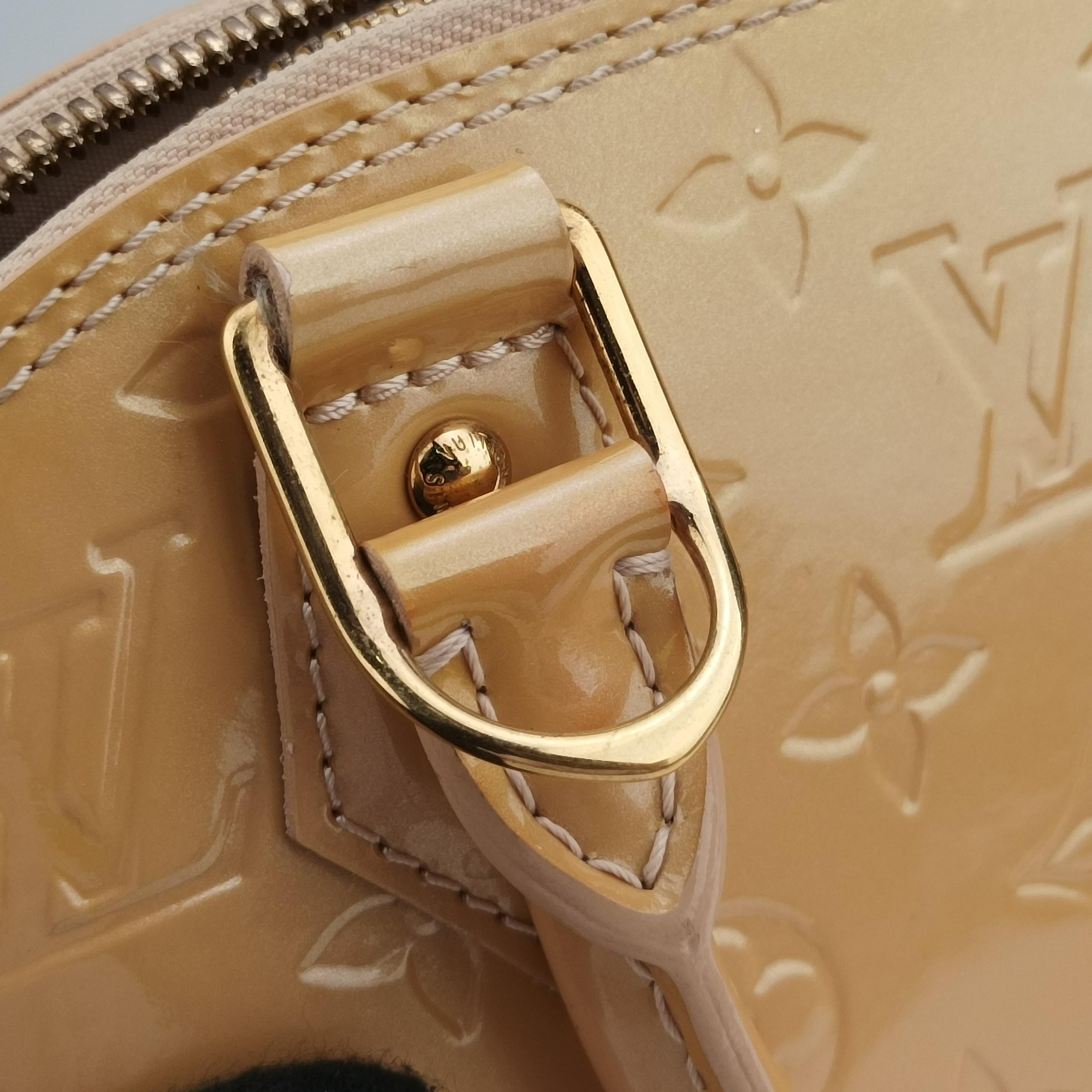 Pre-owned Louis Vuitton Alma BB rose angelique Vernis M90064 shoulderbag | stylenewstar