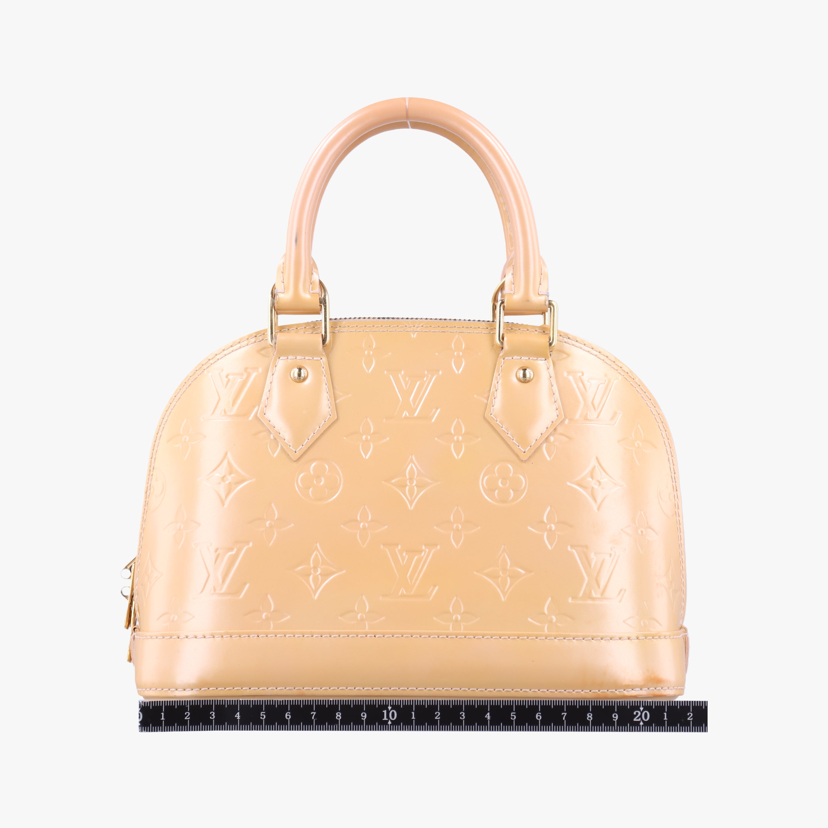 Pre-owned Louis Vuitton Alma BB rose angelique Vernis M90064 shoulderbag | stylenewstar