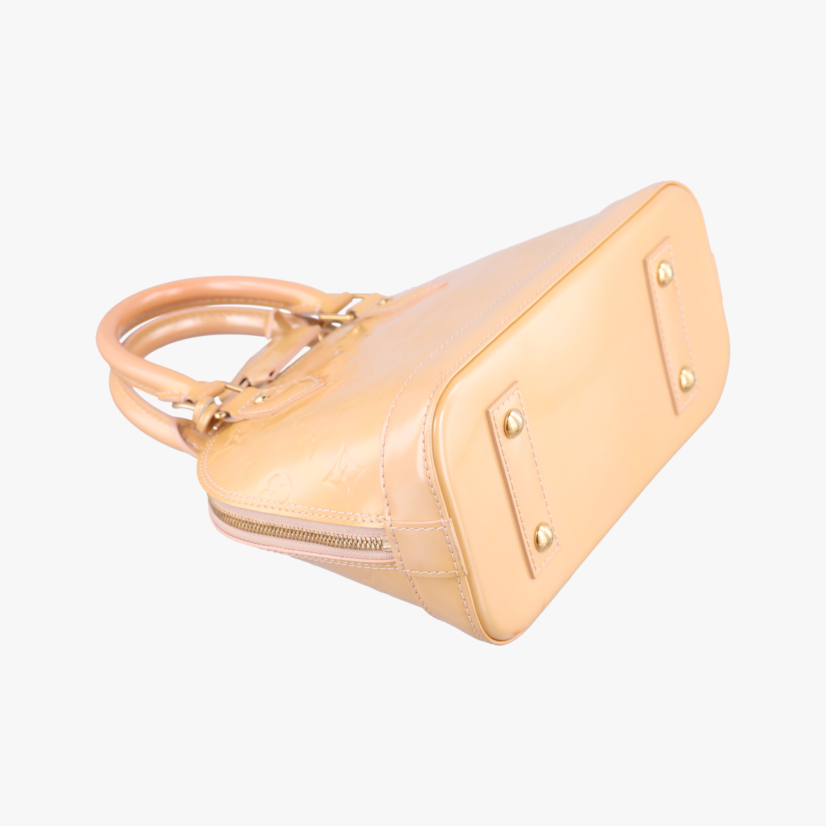 Pre-owned Louis Vuitton Alma BB rose angelique Vernis M90064 shoulderbag | stylenewstar