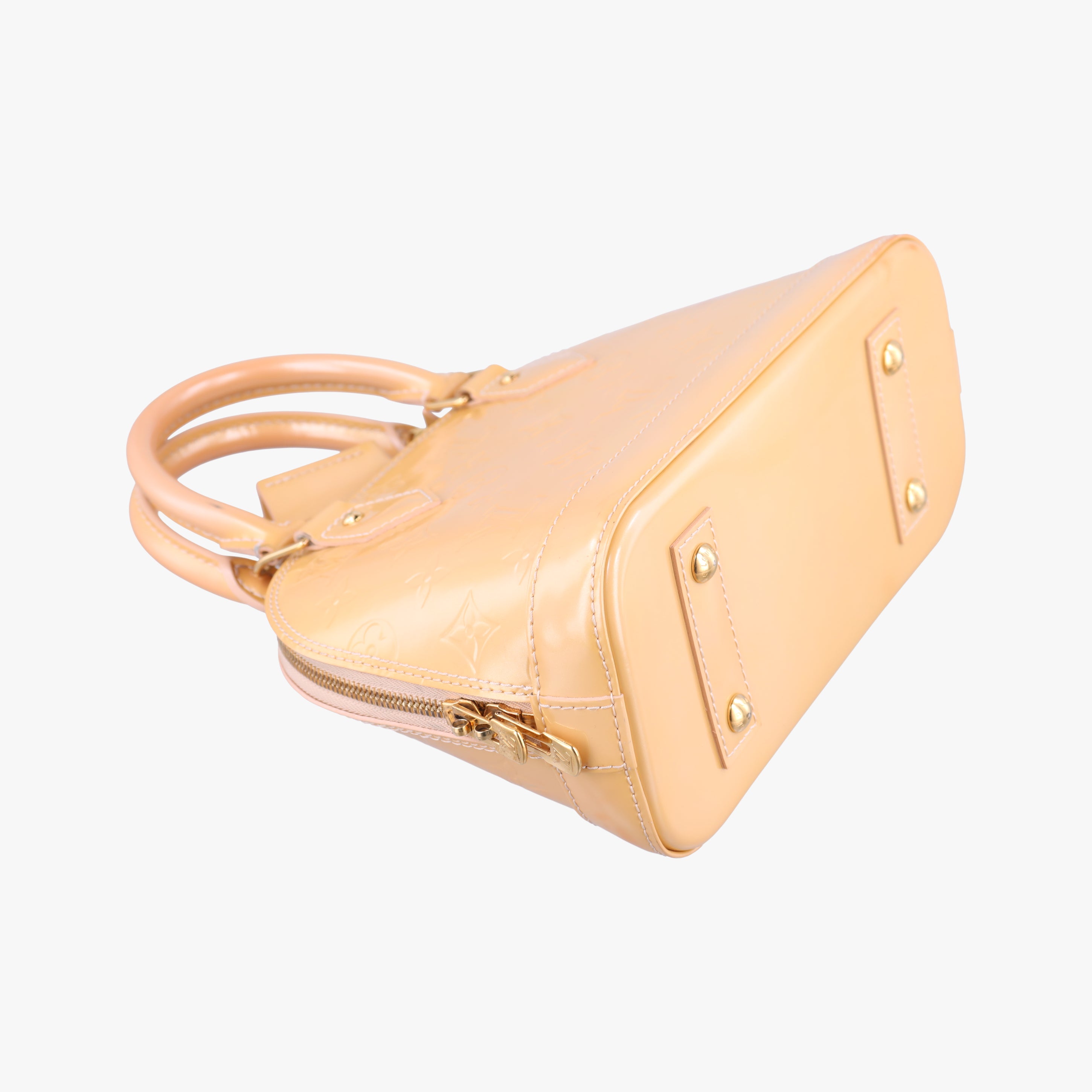 Pre-owned Louis Vuitton Alma BB rose angelique Vernis M90064 shoulderbag | stylenewstar