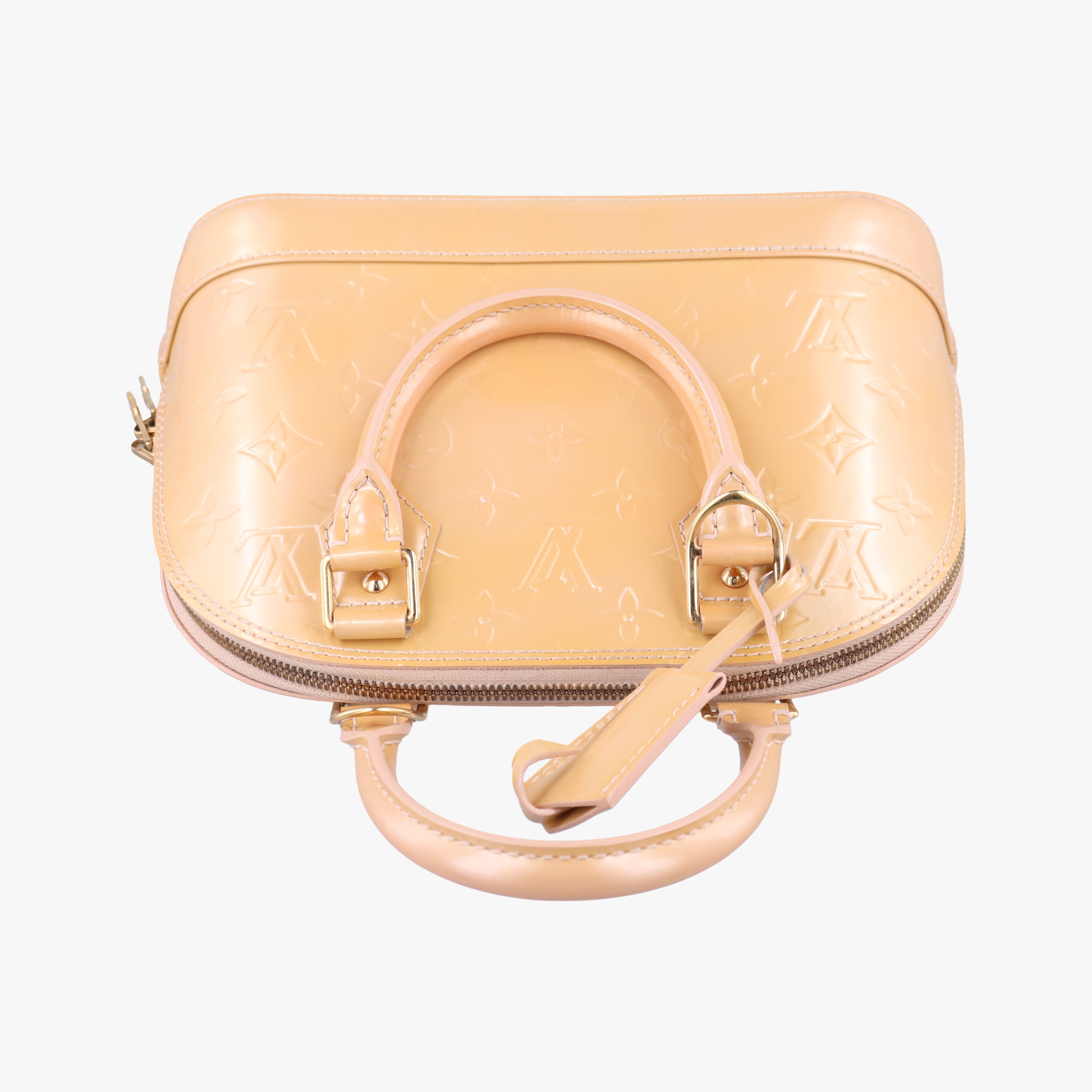 Pre-owned Louis Vuitton Alma BB rose angelique Vernis M90064 shoulderbag | stylenewstar
