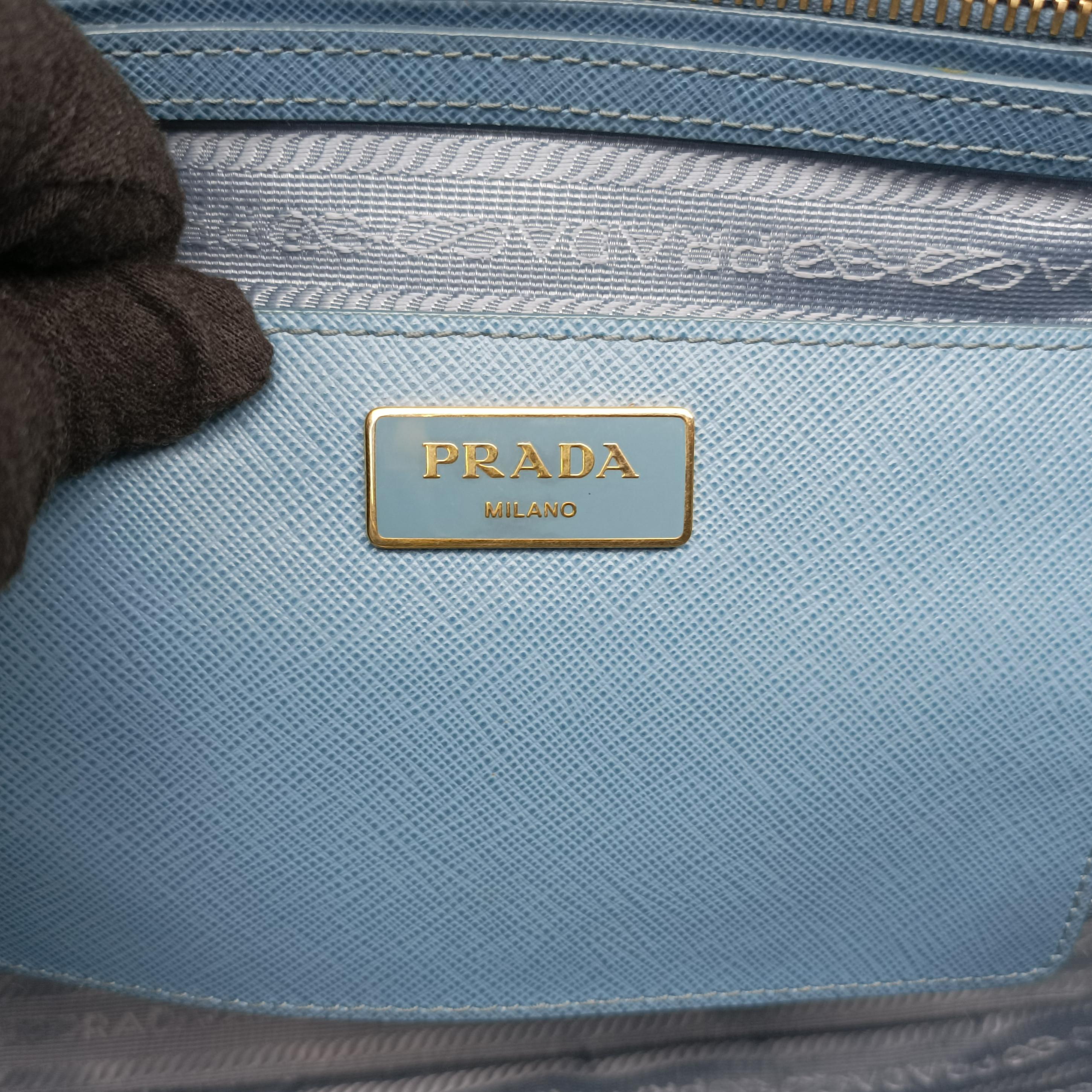 Secondhand Prada Galleria Blue SAFFIANO Leather BN1786 handbag | stylenewstar