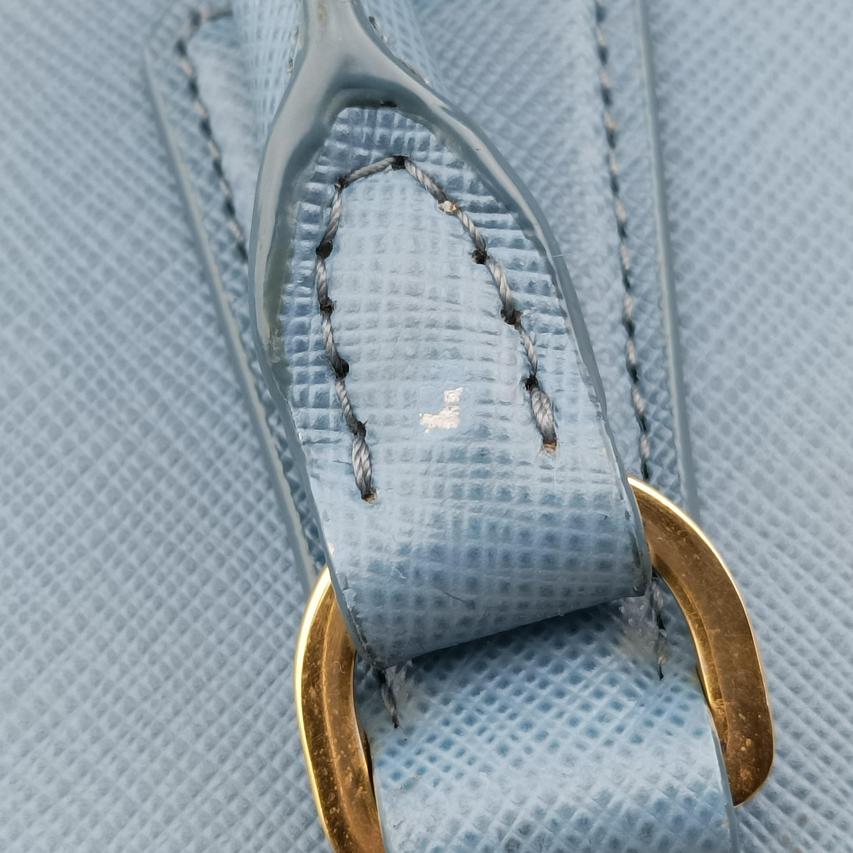 Secondhand Prada Galleria Blue SAFFIANO Leather BN1786 handbag | stylenewstar