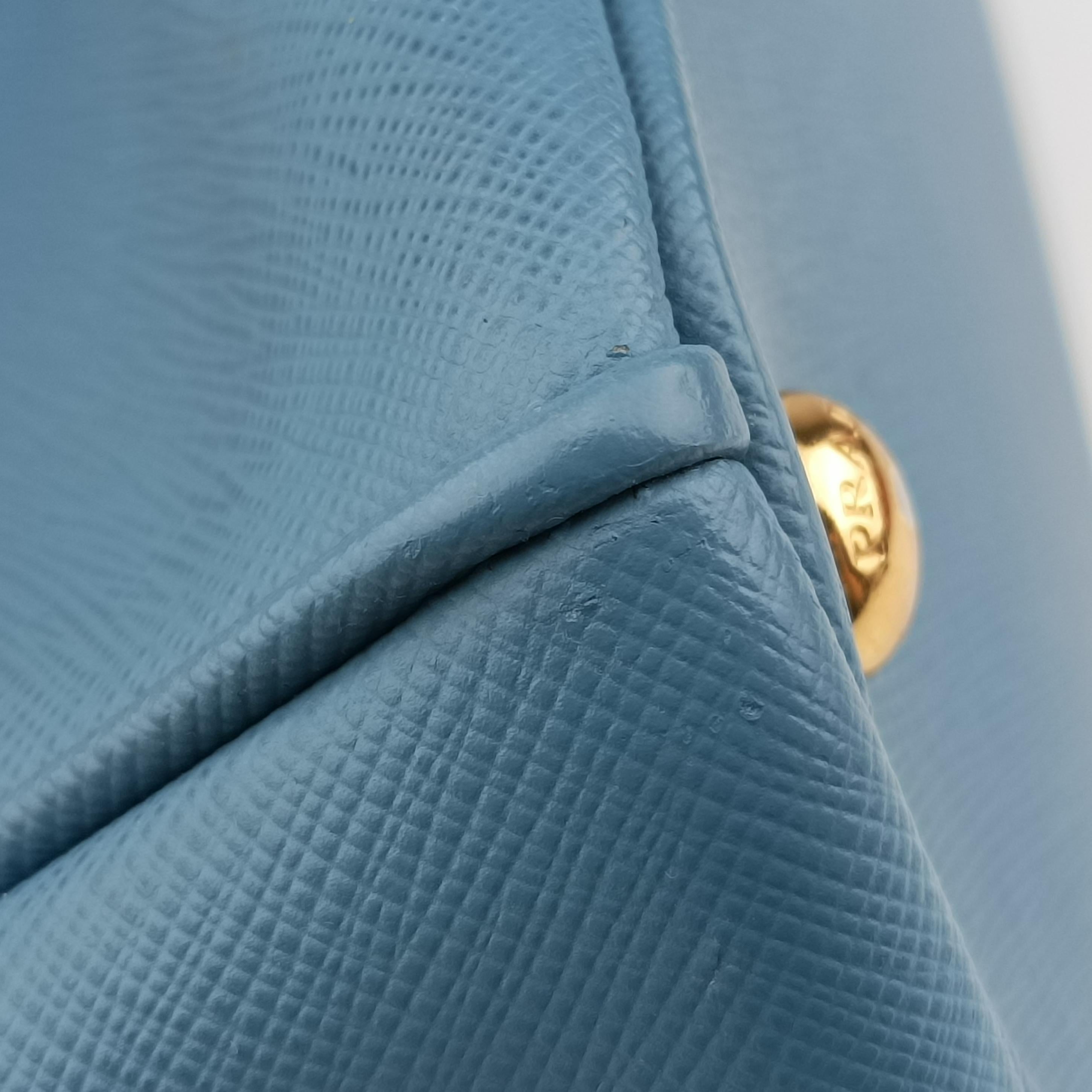 Secondhand Prada Galleria Blue SAFFIANO Leather BN1786 handbag | stylenewstar