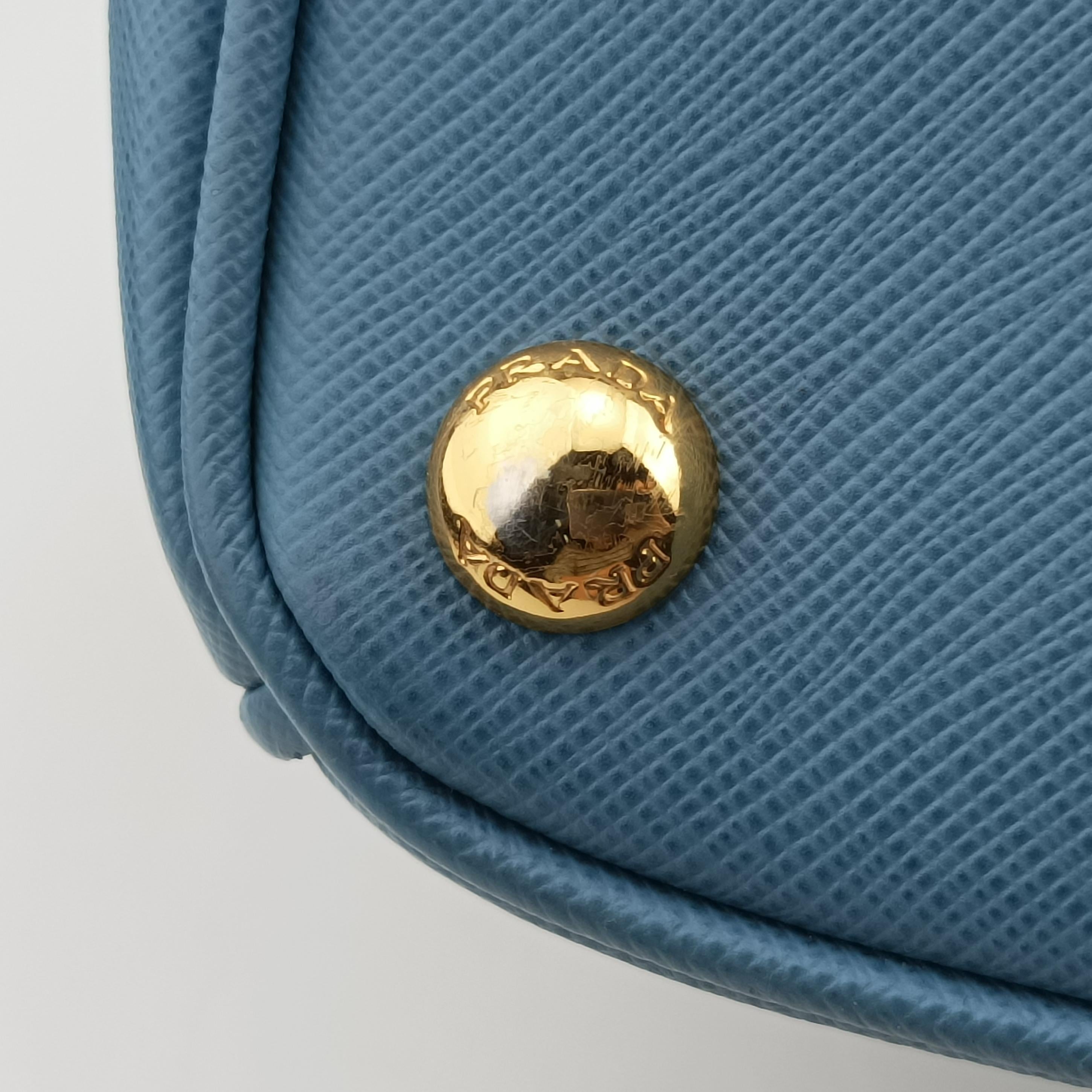 Secondhand Prada Galleria Blue SAFFIANO Leather BN1786 handbag | stylenewstar