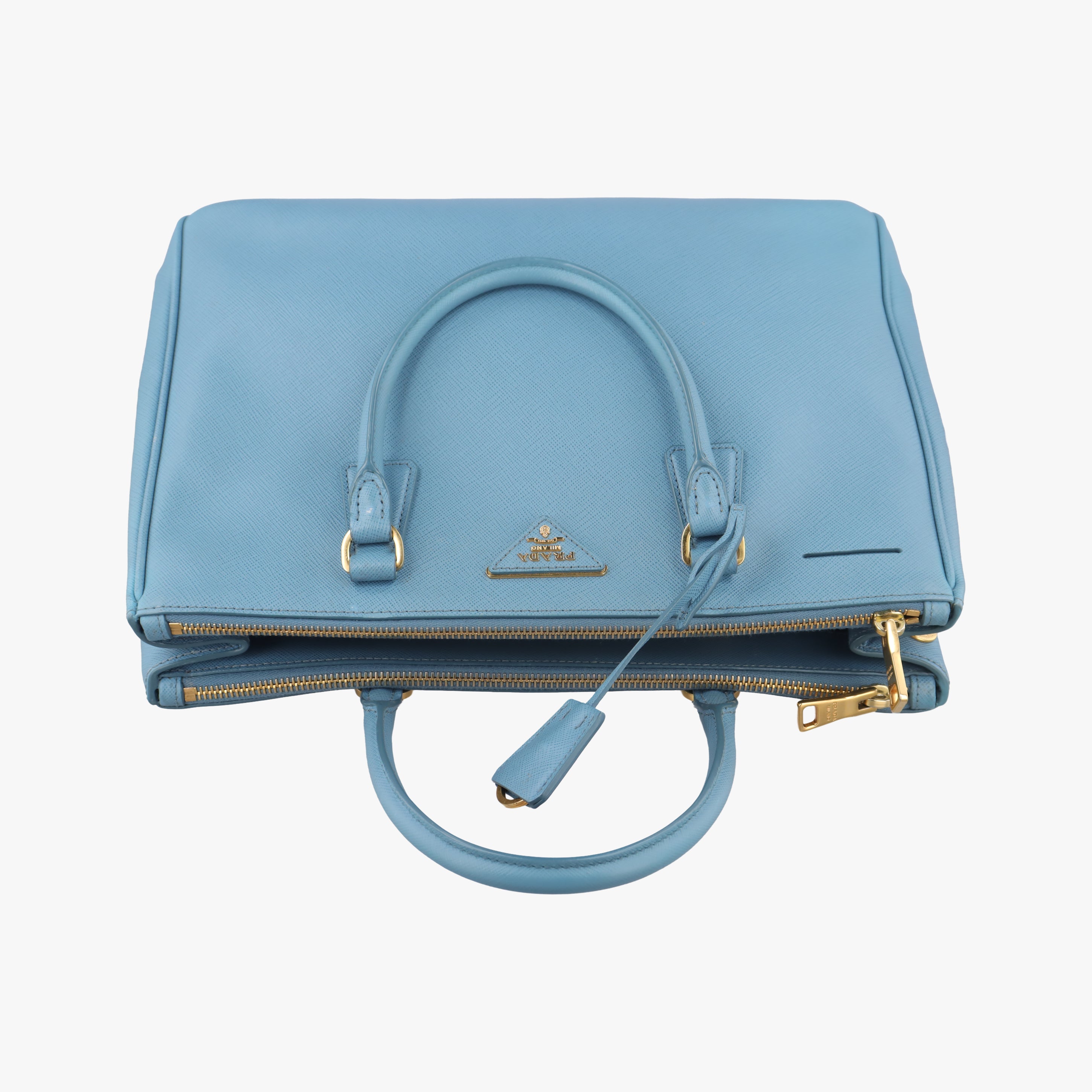 Secondhand Prada Galleria Blue SAFFIANO Leather BN1786 handbag | stylenewstar