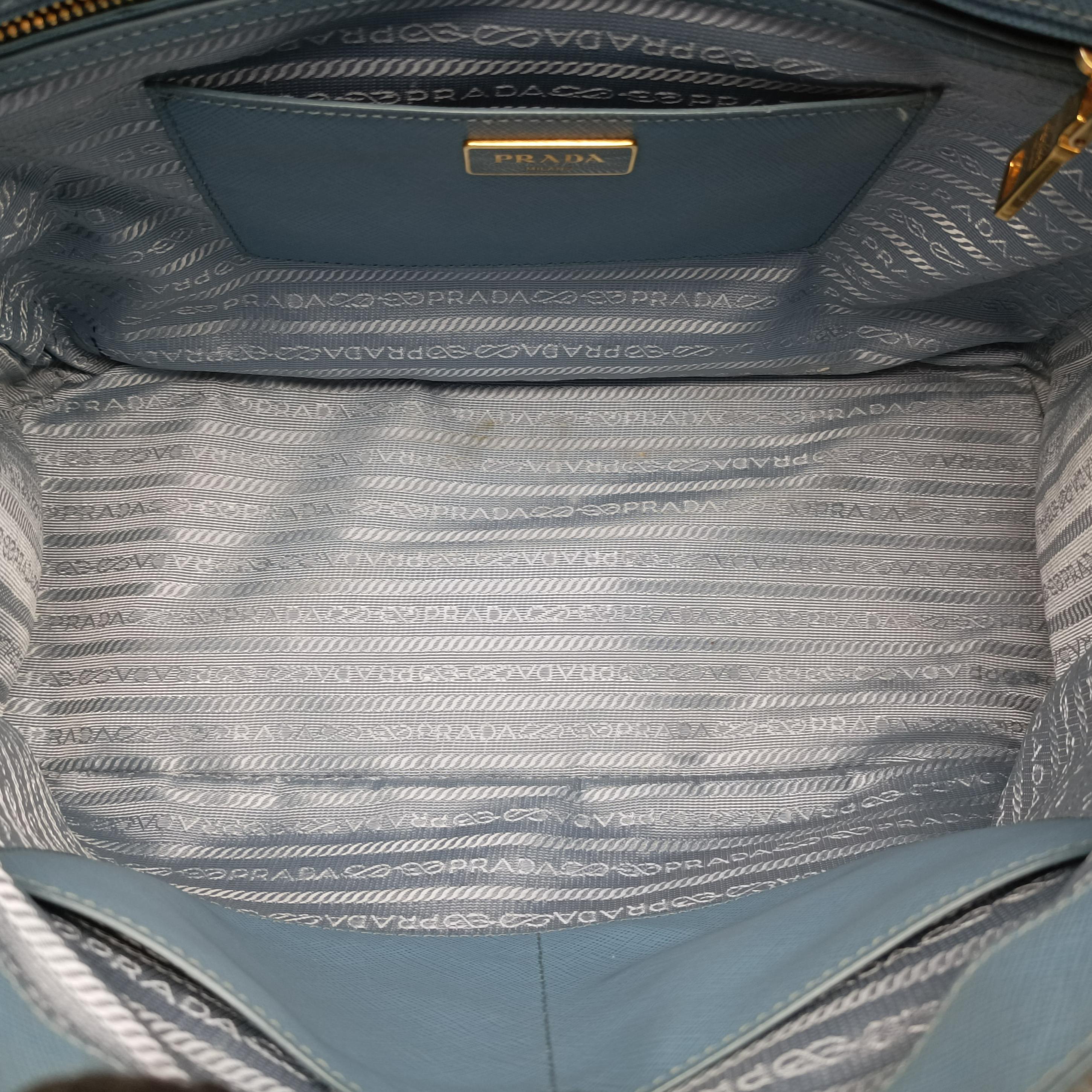 Secondhand Prada Galleria Blue SAFFIANO Leather BN1786 handbag | stylenewstar