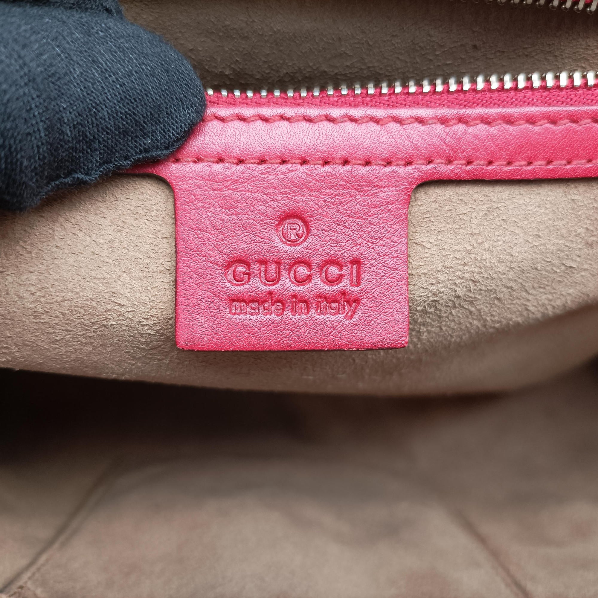 Pre-owned Gucci Padlock Rose×red Leather 409486 shoulderbag | stylenewstar