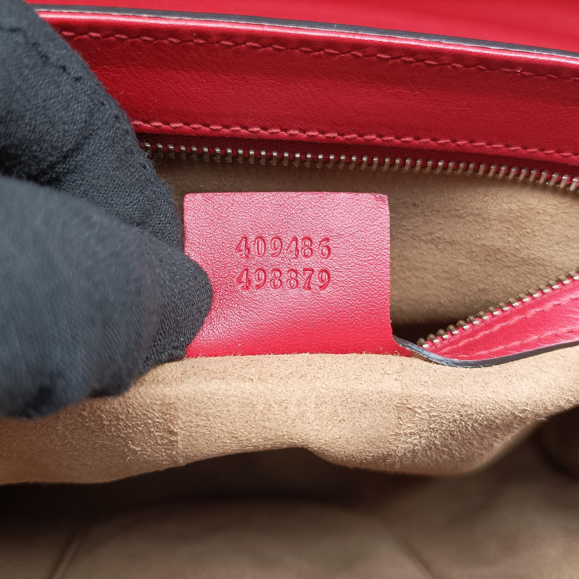 Pre-owned Gucci Padlock Rose×red Leather 409486 shoulderbag | stylenewstar