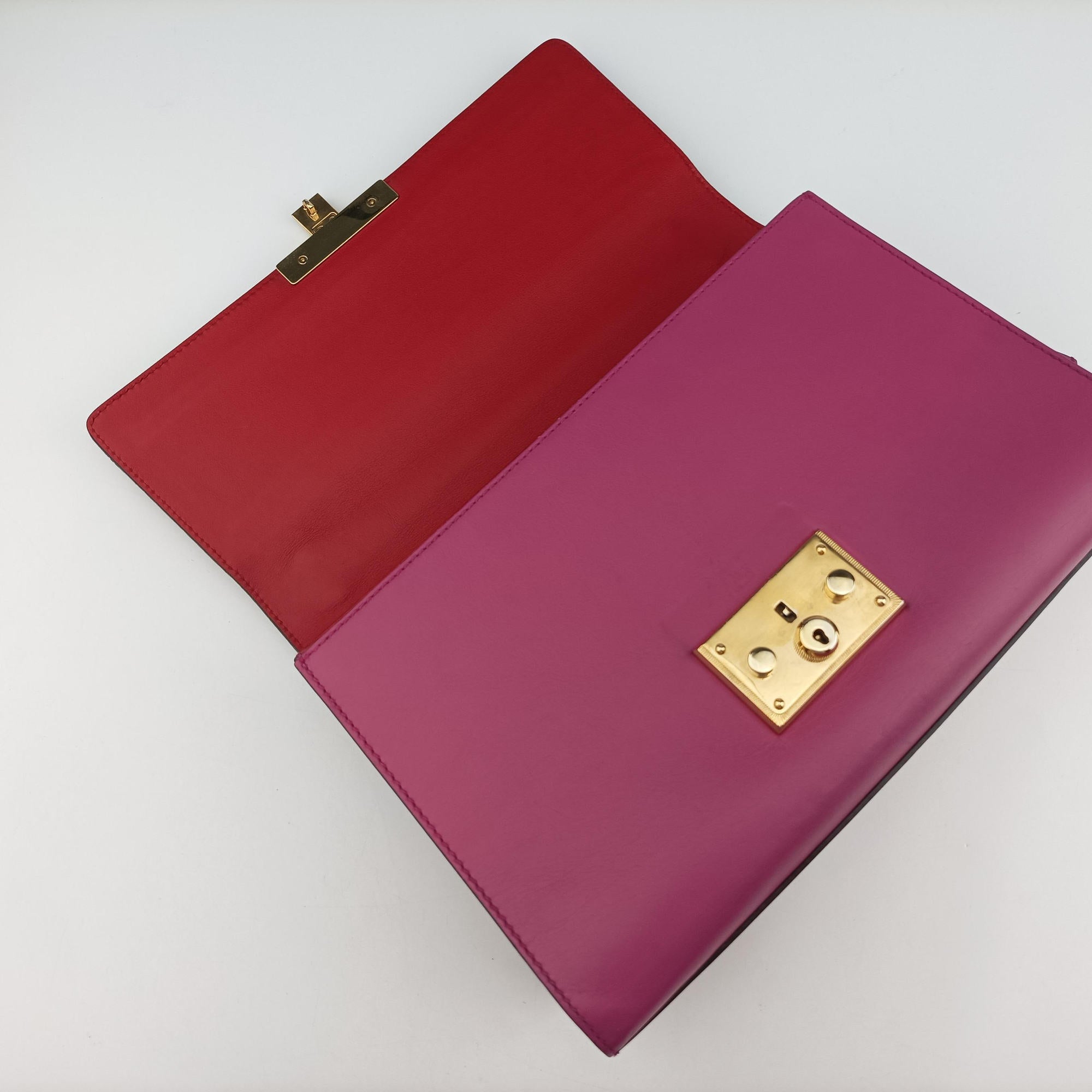 Pre-owned Gucci Padlock Rose×red Leather 409486 shoulderbag | stylenewstar