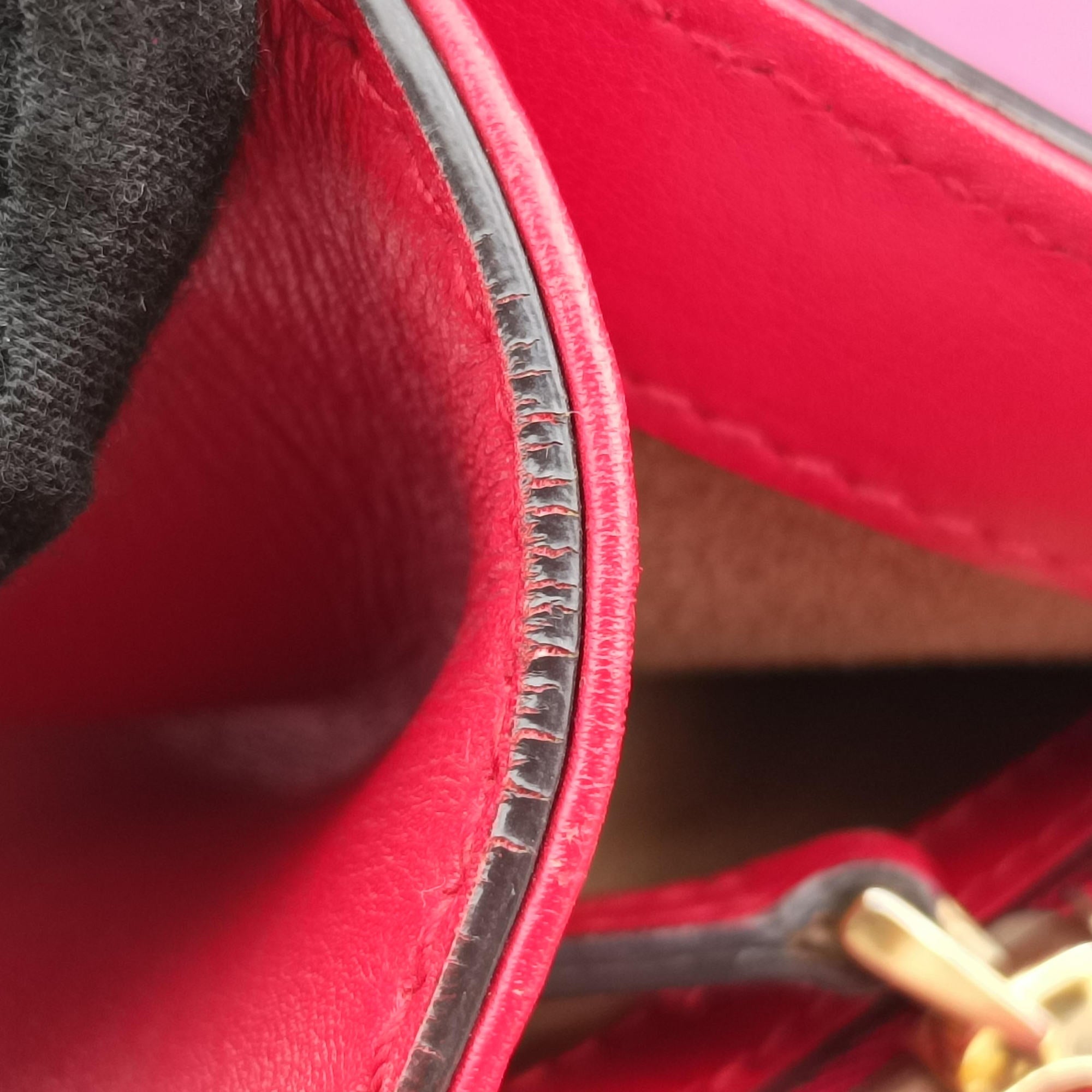 Pre-owned Gucci Padlock Rose×red Leather 409486 shoulderbag | stylenewstar