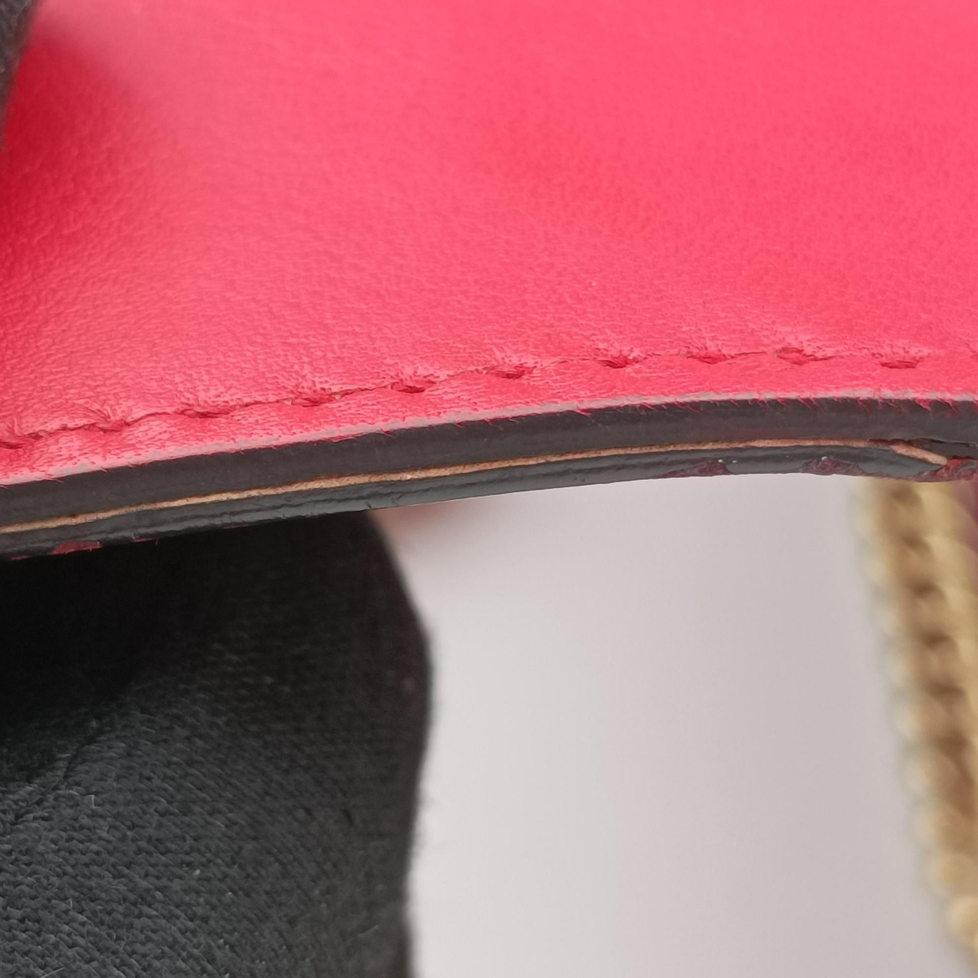 Pre-owned Gucci Padlock Rose×red Leather 409486 shoulderbag | stylenewstar
