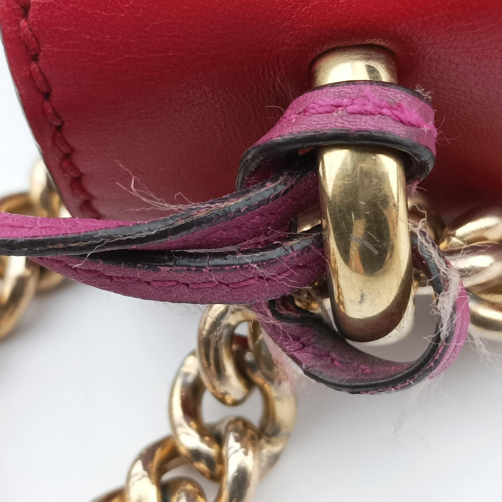 Pre-owned Gucci Padlock Rose×red Leather 409486 shoulderbag | stylenewstar