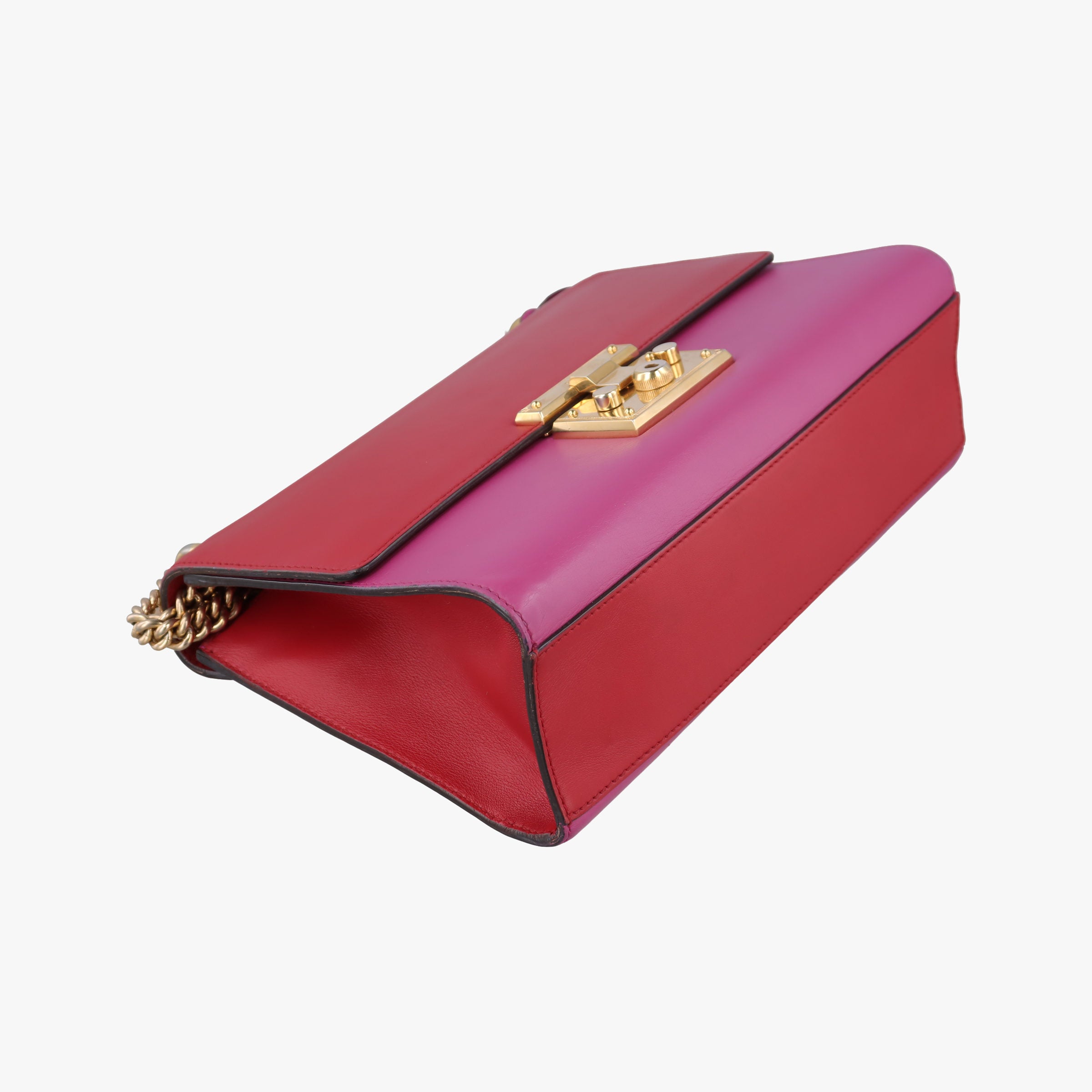 Pre-owned Gucci Padlock Rose×red Leather 409486 shoulderbag | stylenewstar
