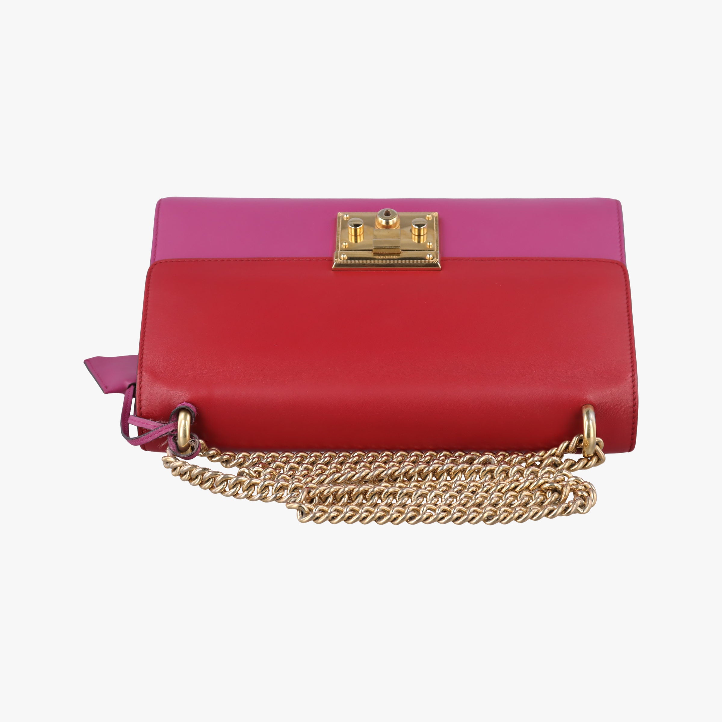 Pre-owned Gucci Padlock Rose×red Leather 409486 shoulderbag | stylenewstar