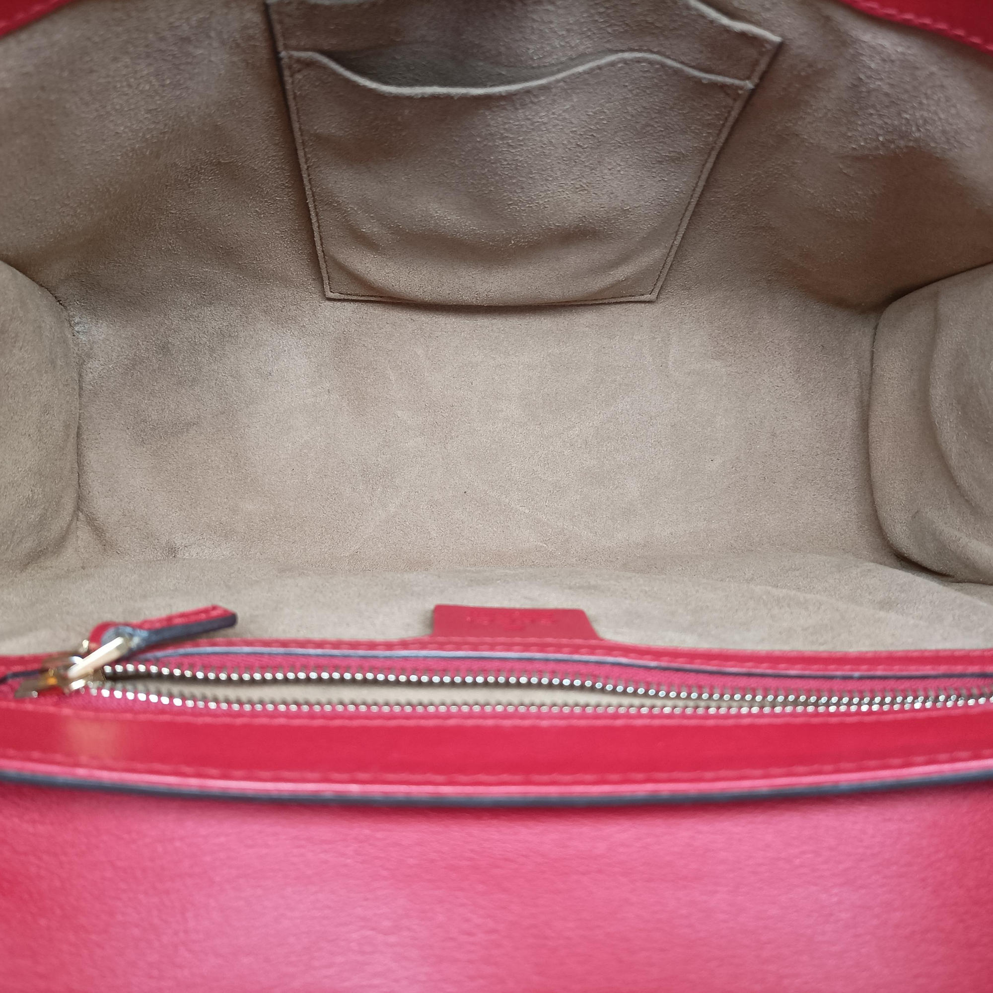 Pre-owned Gucci Padlock Rose×red Leather 409486 shoulderbag | stylenewstar