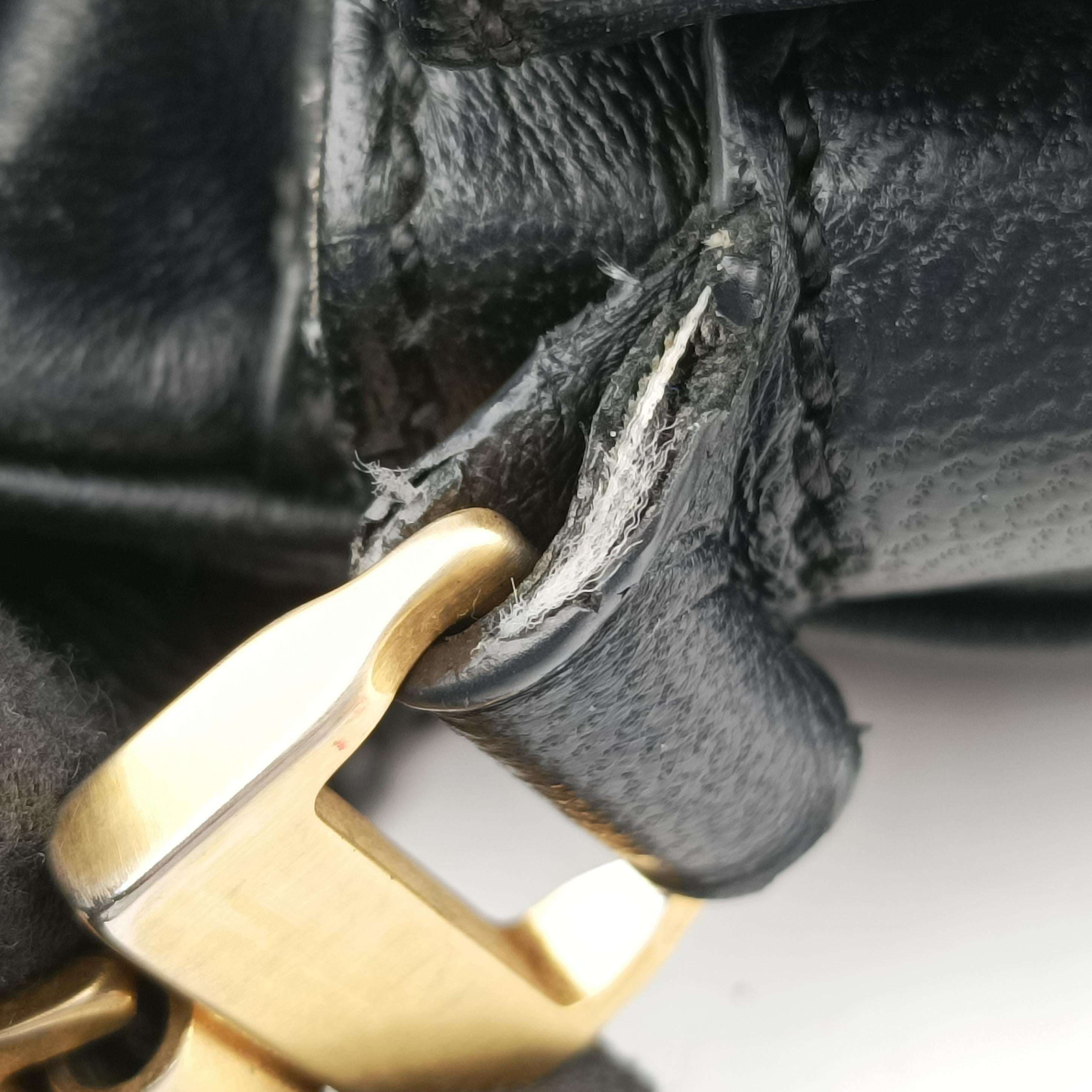 Pre-owned VERSACE Vanitas quilted baroque Black Leather  shoulderbag | stylenewstar