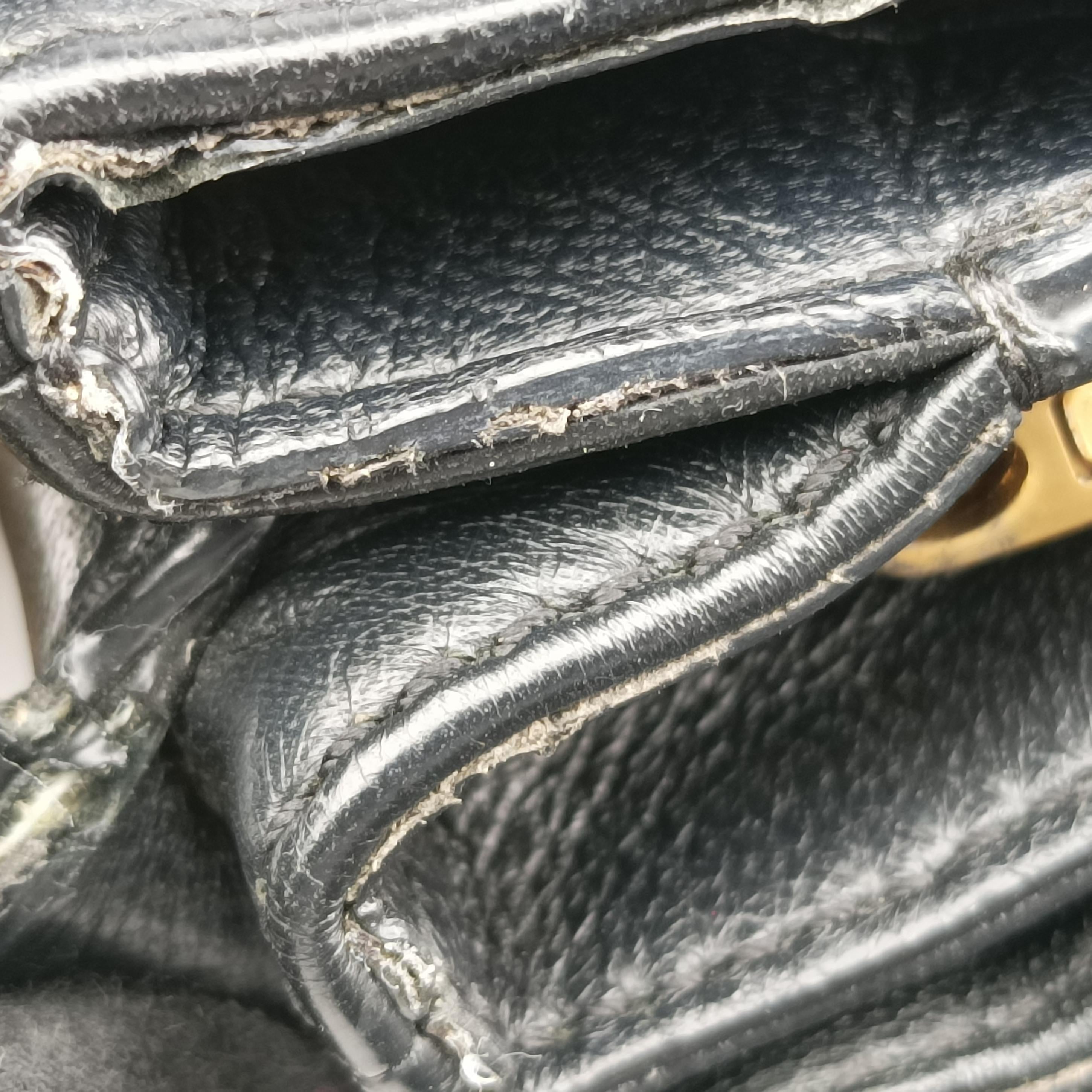 Pre-owned VERSACE Vanitas quilted baroque Black Leather  shoulderbag | stylenewstar