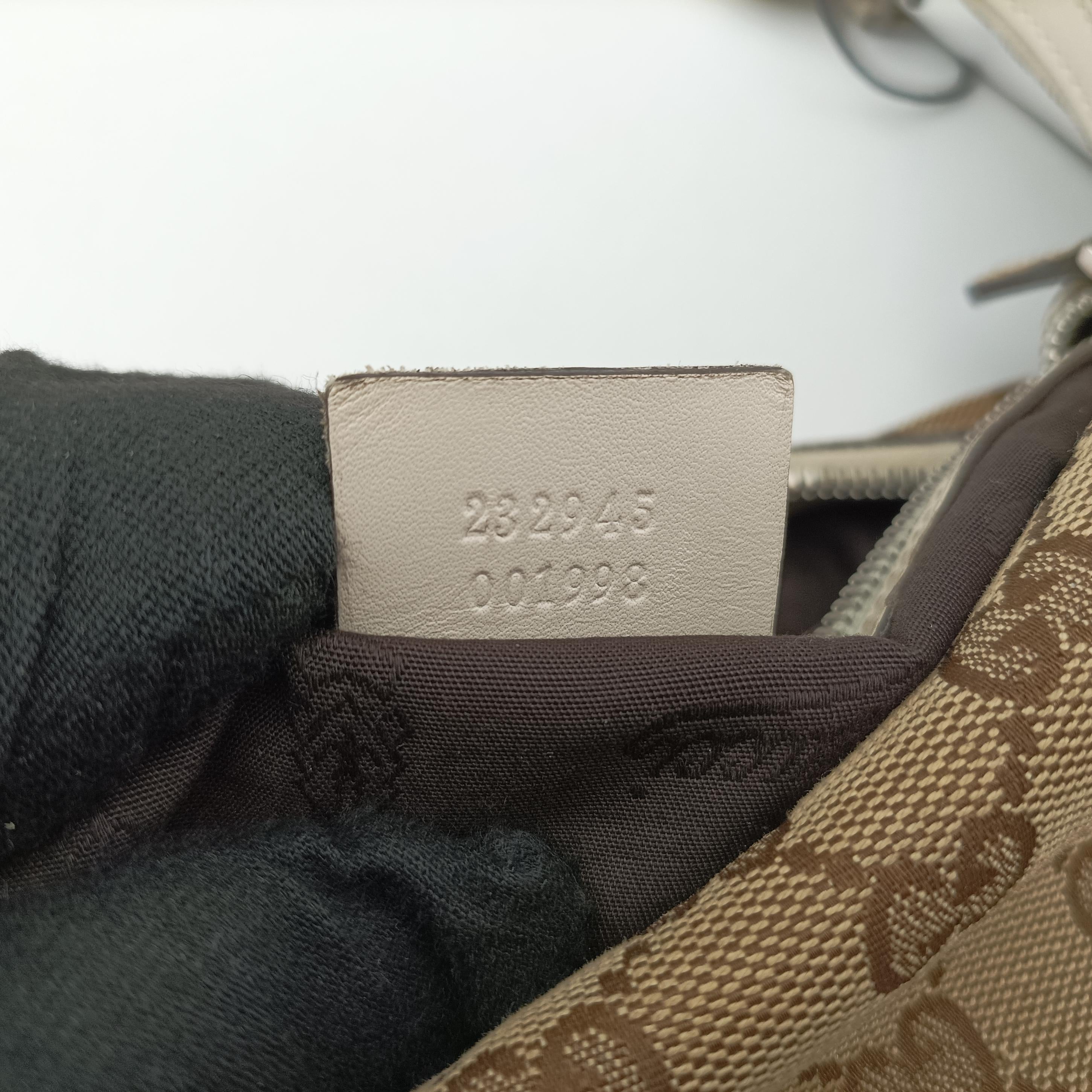 Pre-owned Gucci GG Twins Hobo WhitexBeide canvas 232945 shoulderbag | stylenewstar