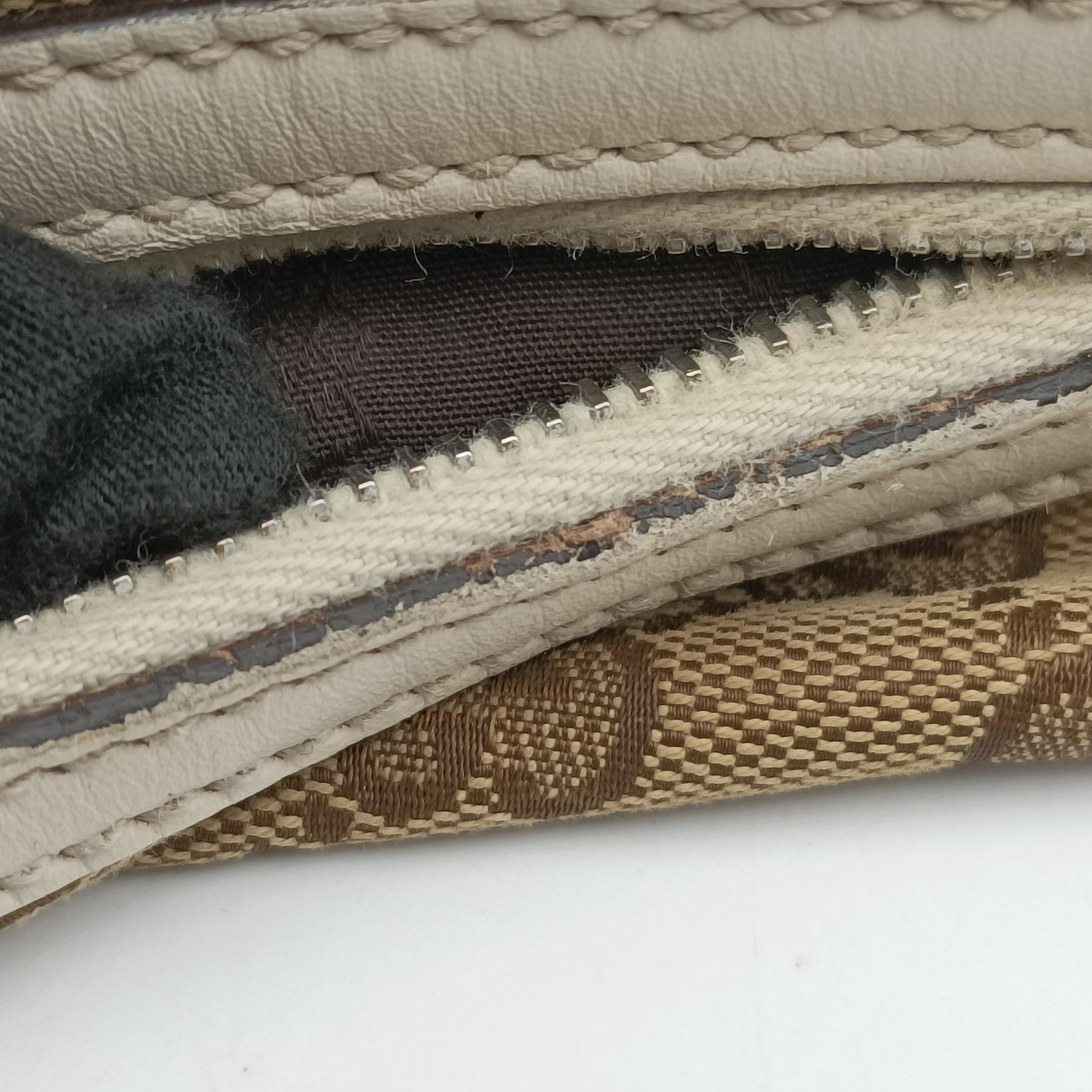 Pre-owned Gucci GG Twins Hobo WhitexBeide canvas 232945 shoulderbag | stylenewstar
