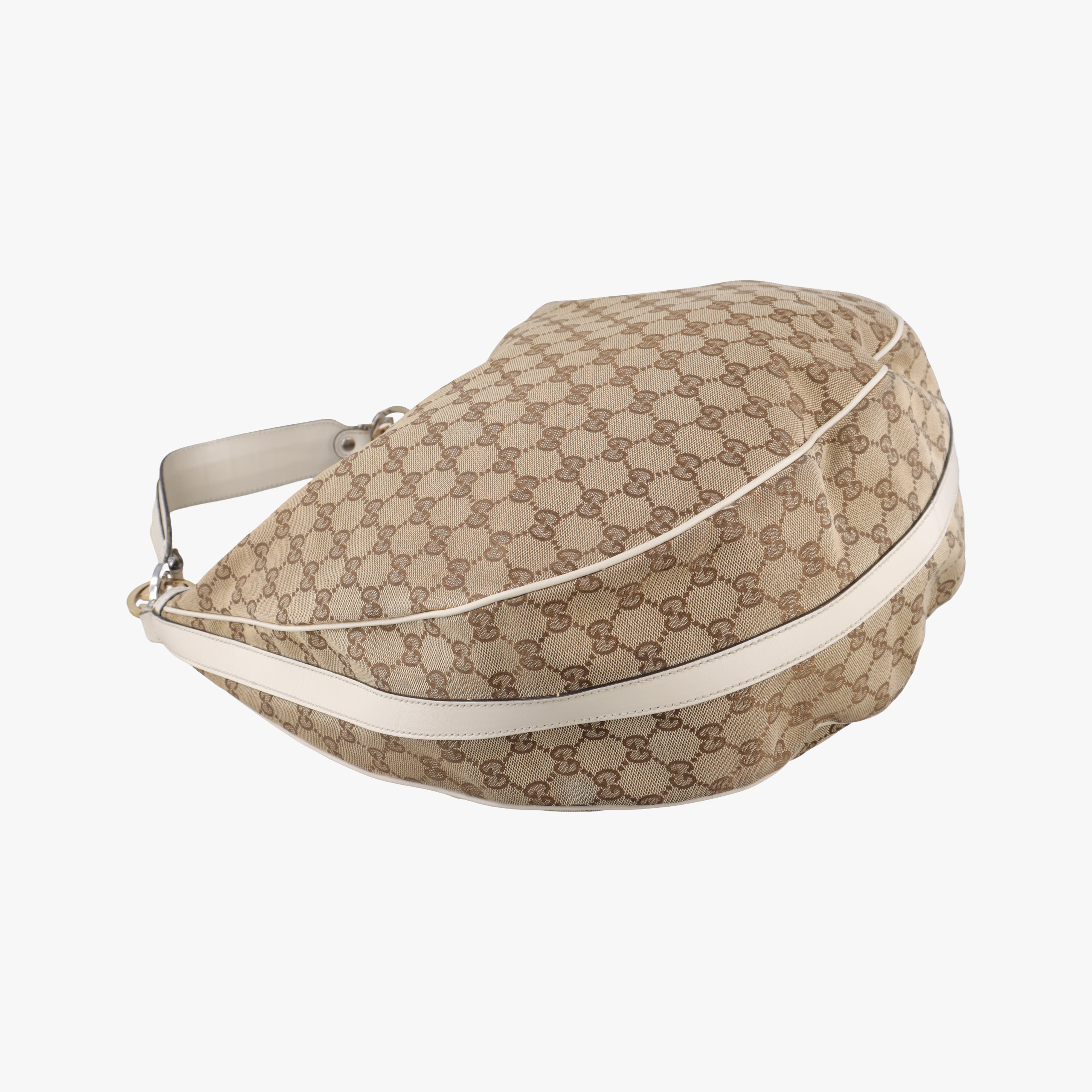 Pre-owned Gucci GG Twins Hobo WhitexBeide canvas 232945 shoulderbag | stylenewstar