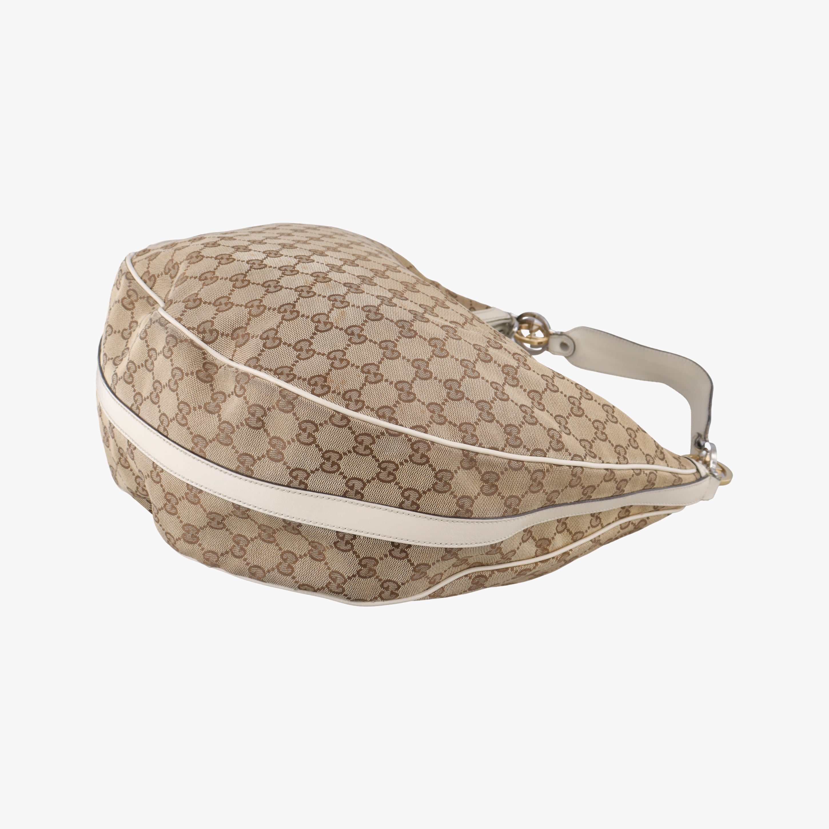 Pre-owned Gucci GG Twins Hobo WhitexBeide canvas 232945 shoulderbag | stylenewstar