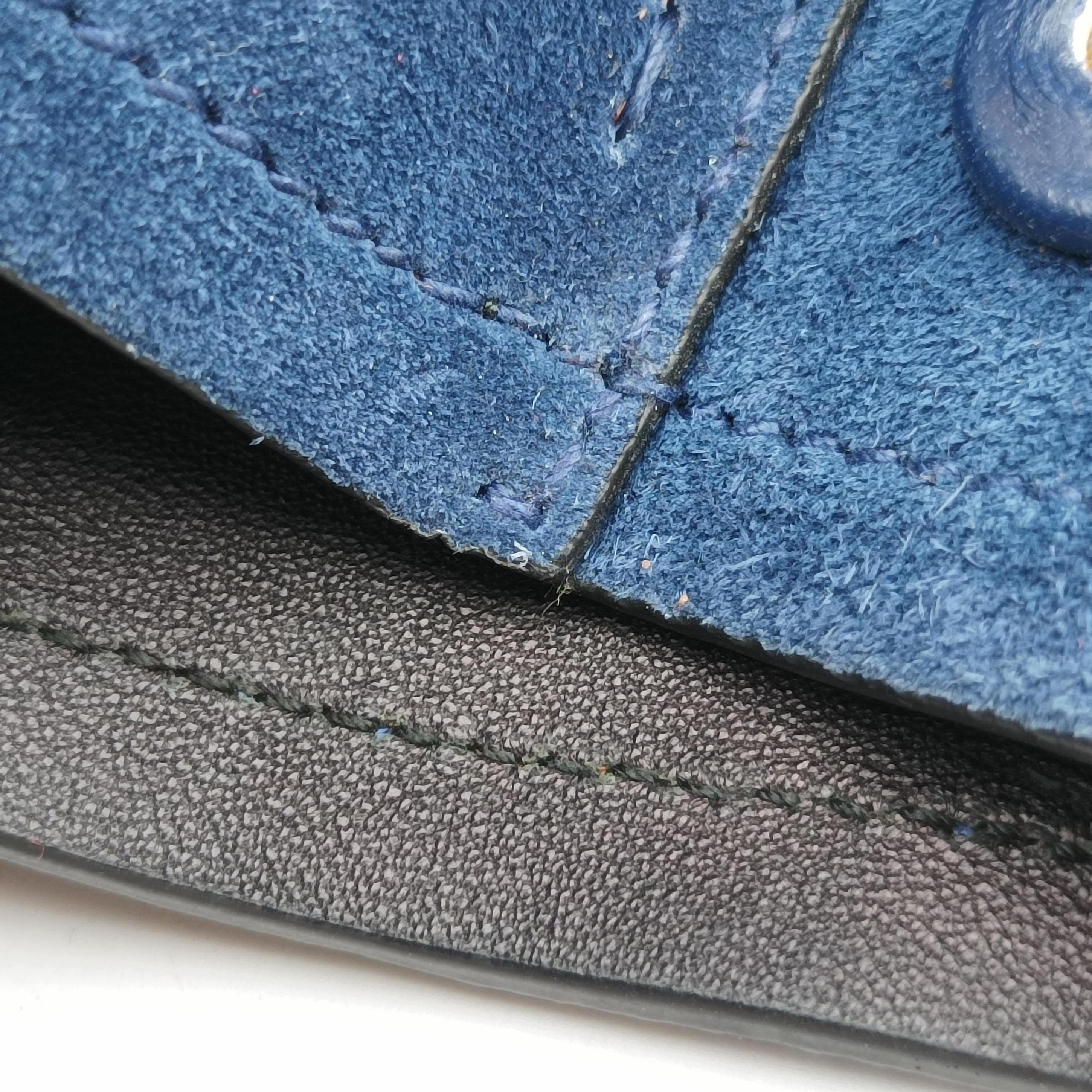 Pre-owned Prada Medium Double Blue suede  shoulderbag | stylenewstar