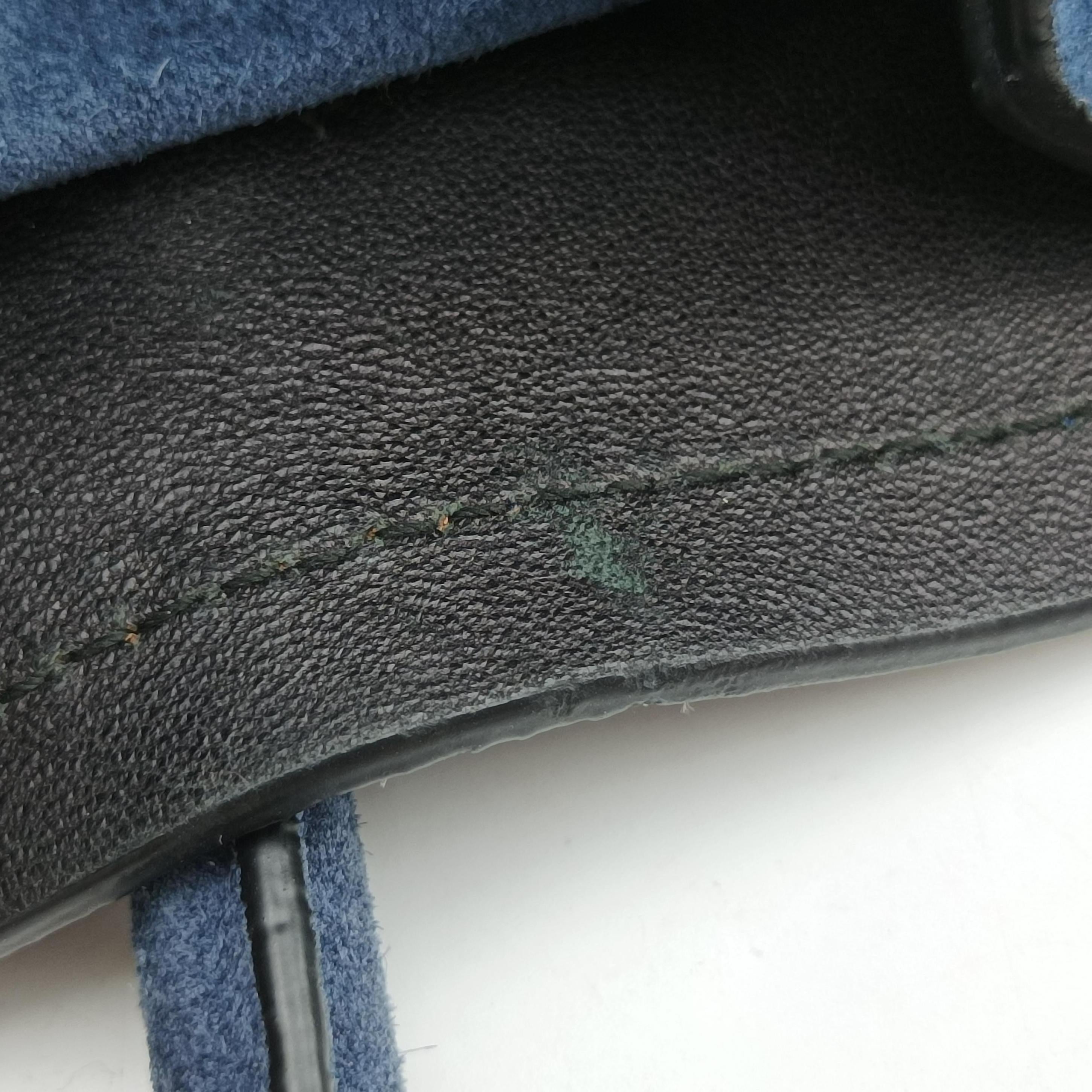 Pre-owned Prada Medium Double Blue suede  shoulderbag | stylenewstar
